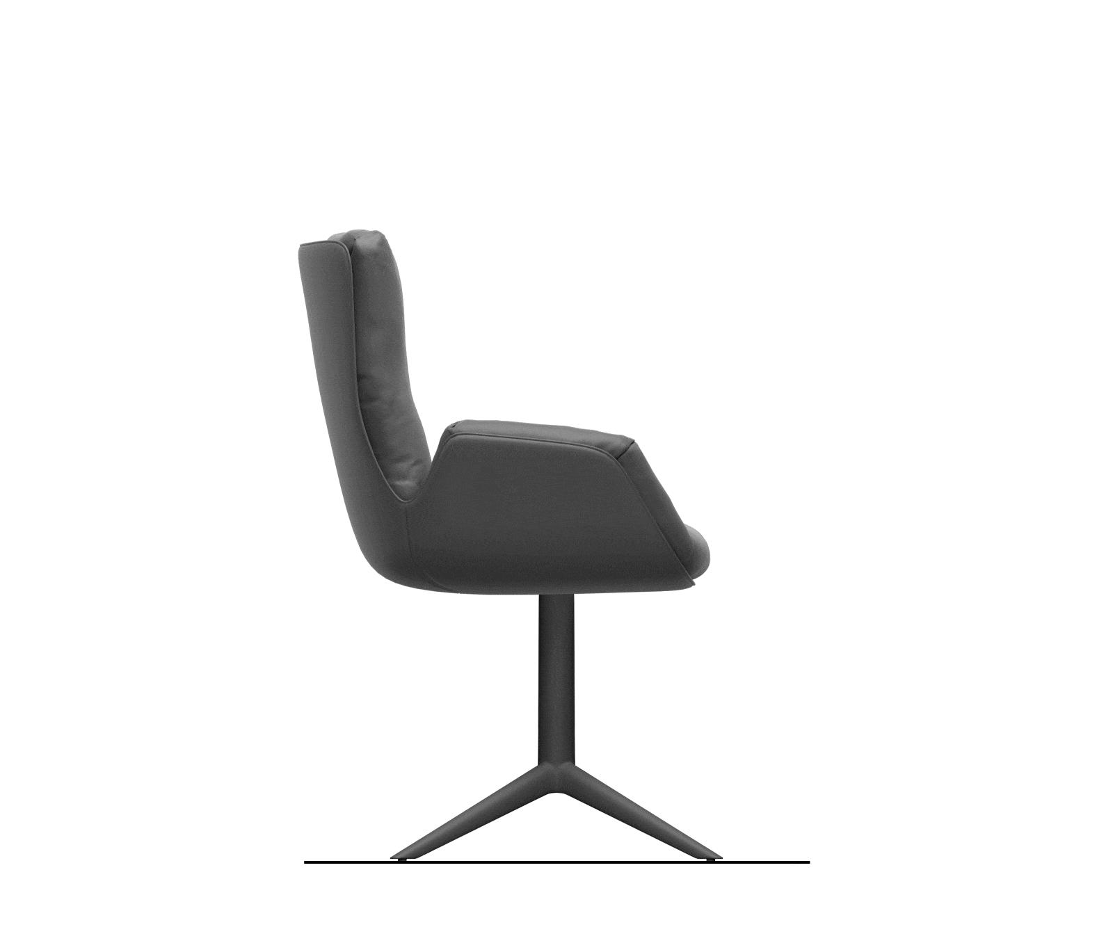 Étkezőszék Clea-Flex vegyes anyagok valódi bőr fehér-rózsaszín fehér láb 360° forgatható billenő funkció - Image 8