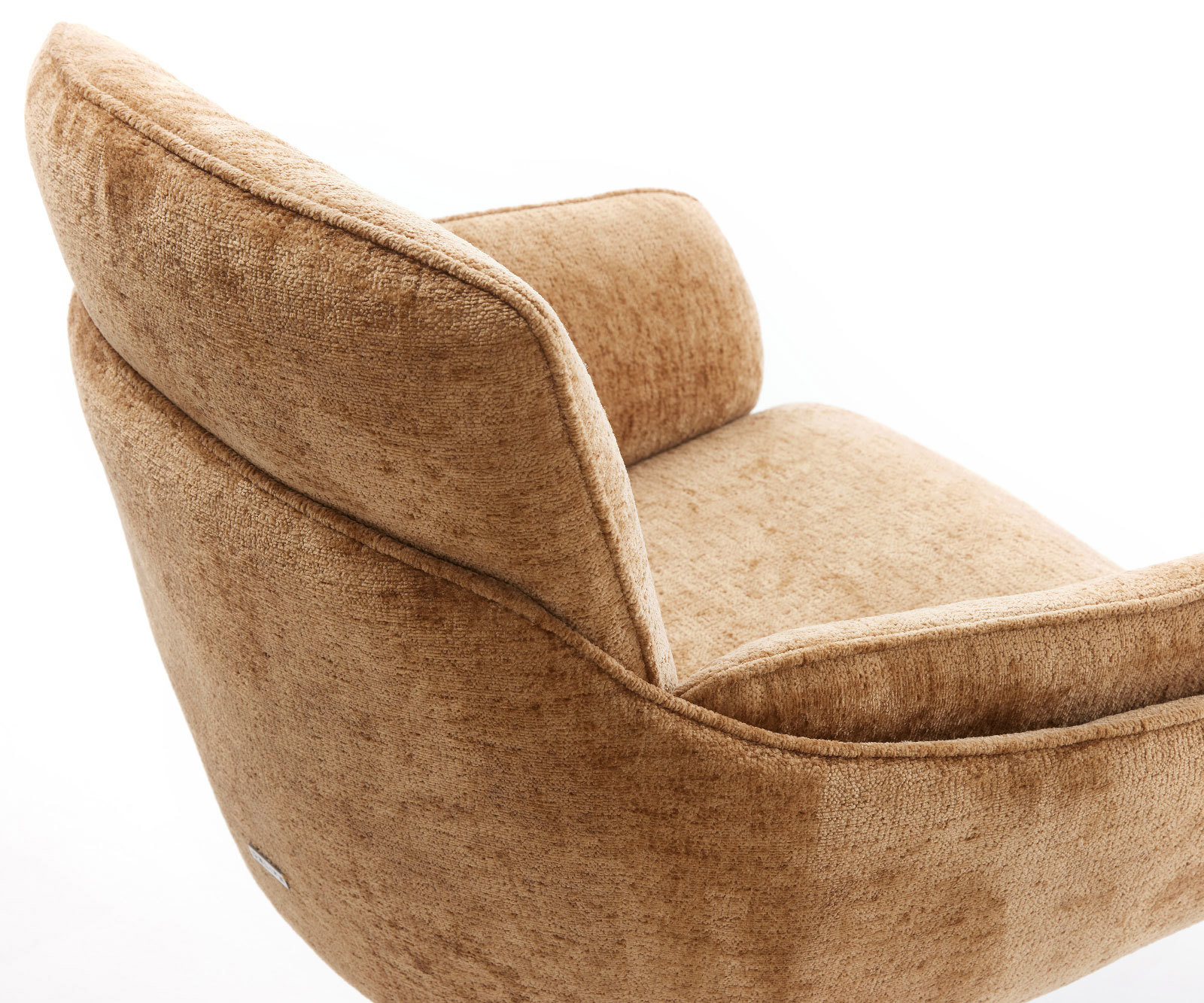 Étkezőszék Luan-Flex karfás chenille rozsdás fekete 360° forgatható hintamechanizmus lábkereszttel - Image 4