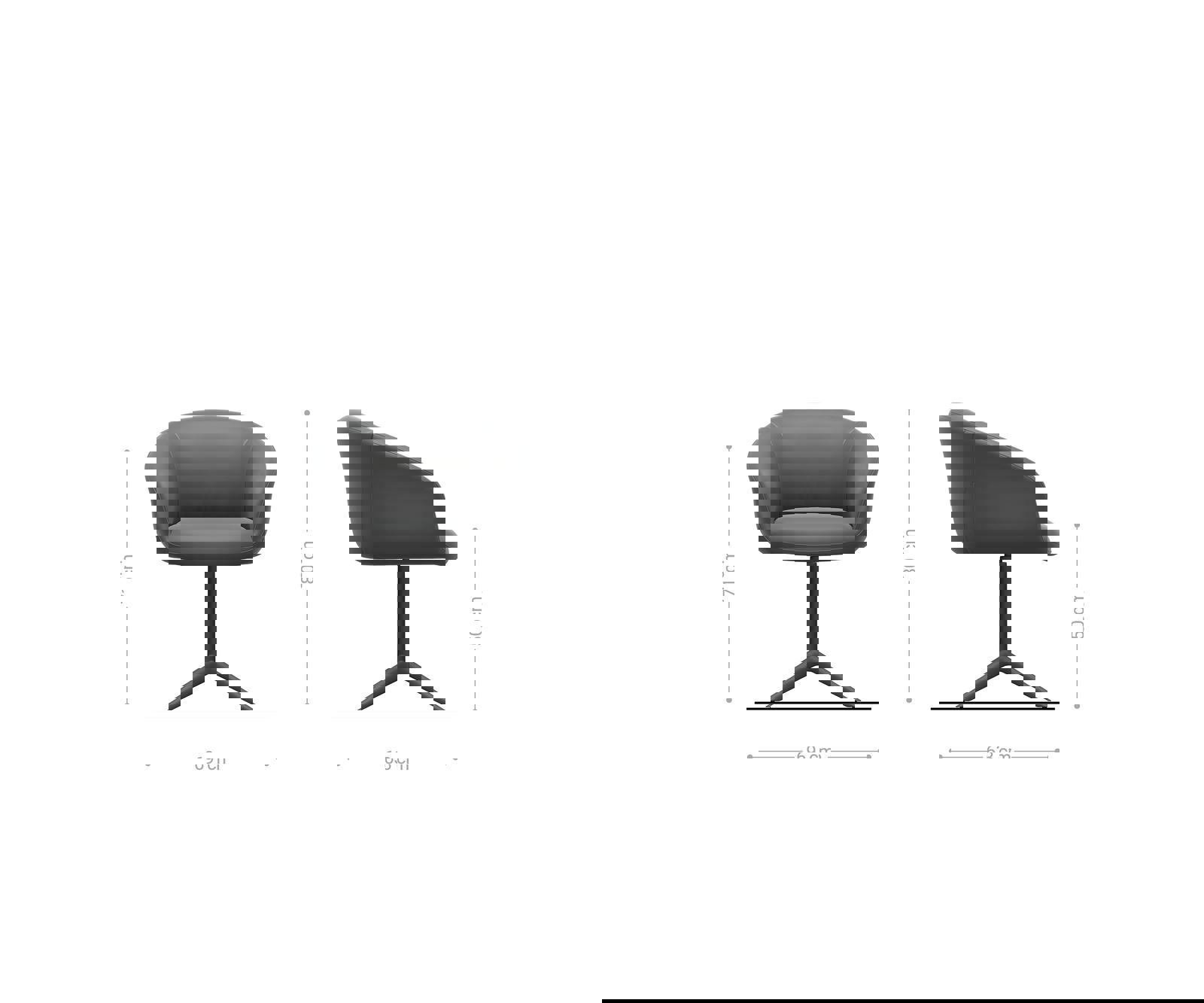 Étkezőszék Vinka-Flex karfás mikroszálas oliva fekete láb 360° forgatható hintamechanizmus zsákrugós - Image 6