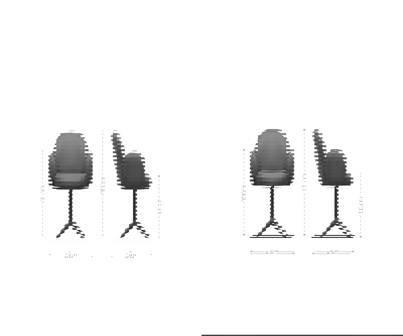 Étkezőszék Nube-Flex karfás mikroszálas oliva fekete láb 360° forgatható hintamechanizmus zsákrugós matraccal - Image 6