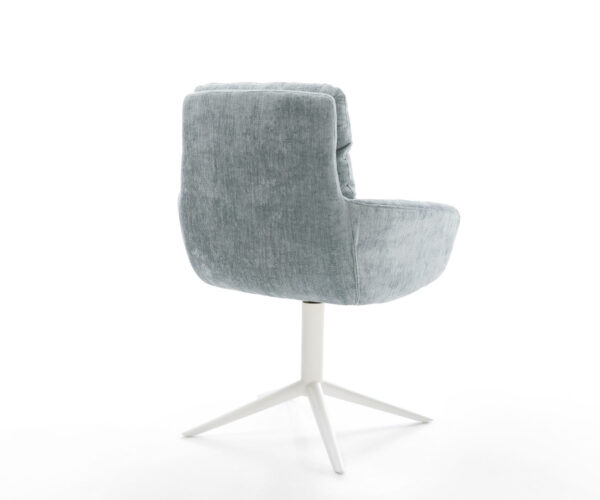 Étkezőszék Abelia-Flex karfás mikroszálas pasztellkék fehér láb 360° forgatható billenő funkció - Image 5