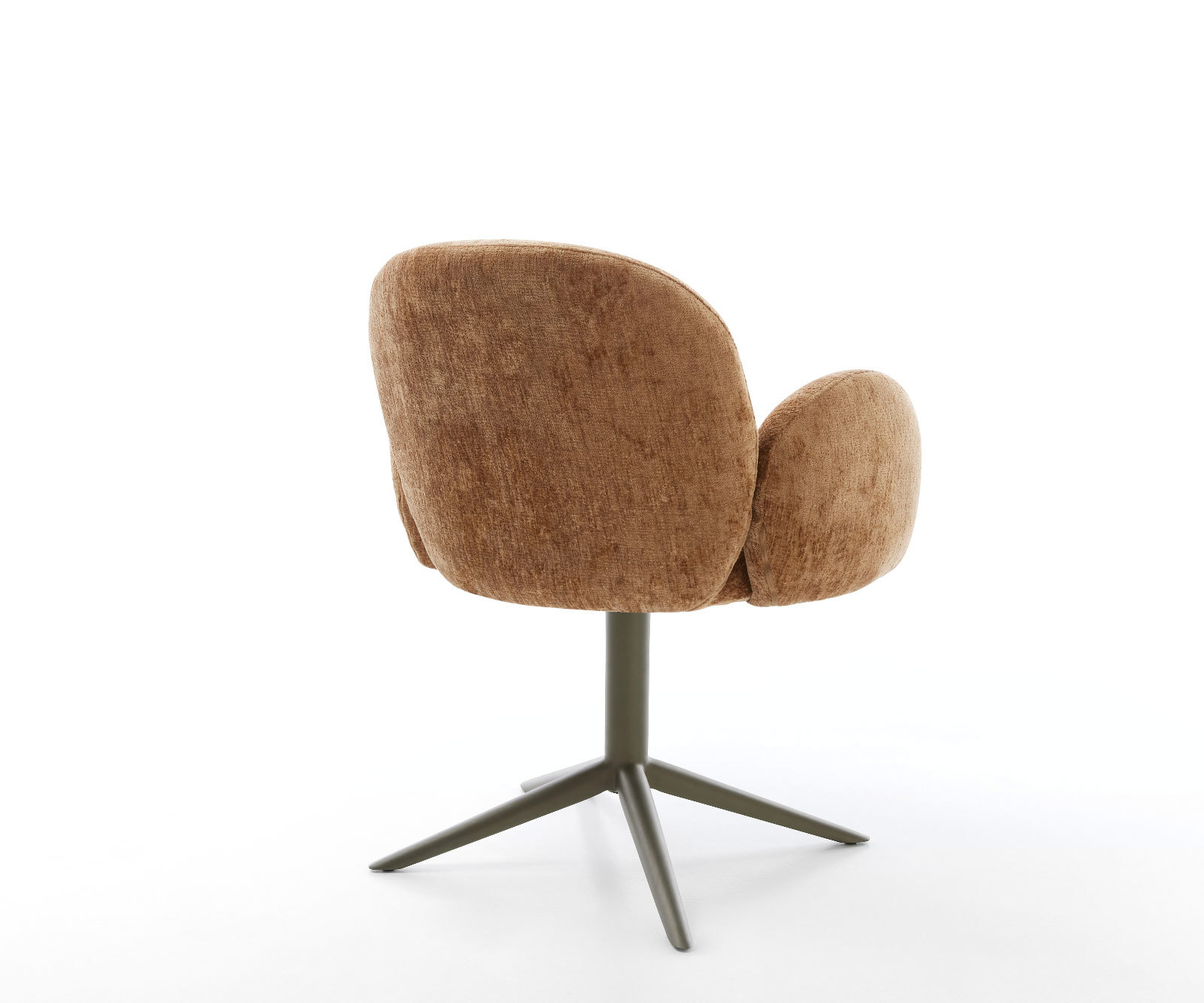 Étkezőszék Nube-Flex karfás mikroszálas rozsdás fém láb titán effekt bevonat 360° forgatható hintamechanizmus zsákrugós rugózás - Image 5