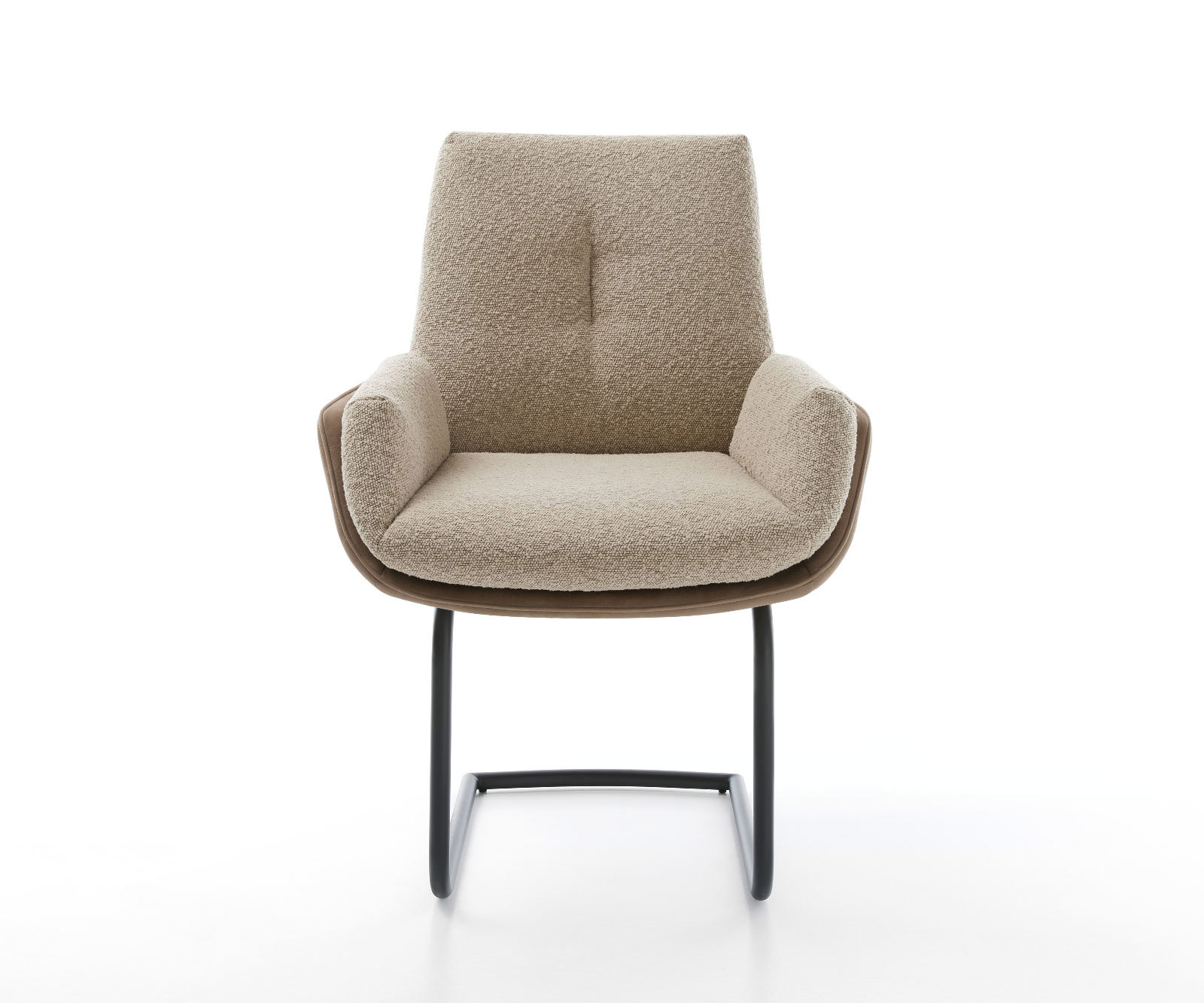 Étkezőszék Clea-Flex vegyes anyagok sötét bézs kerek fekete étkezőszék - Image 2