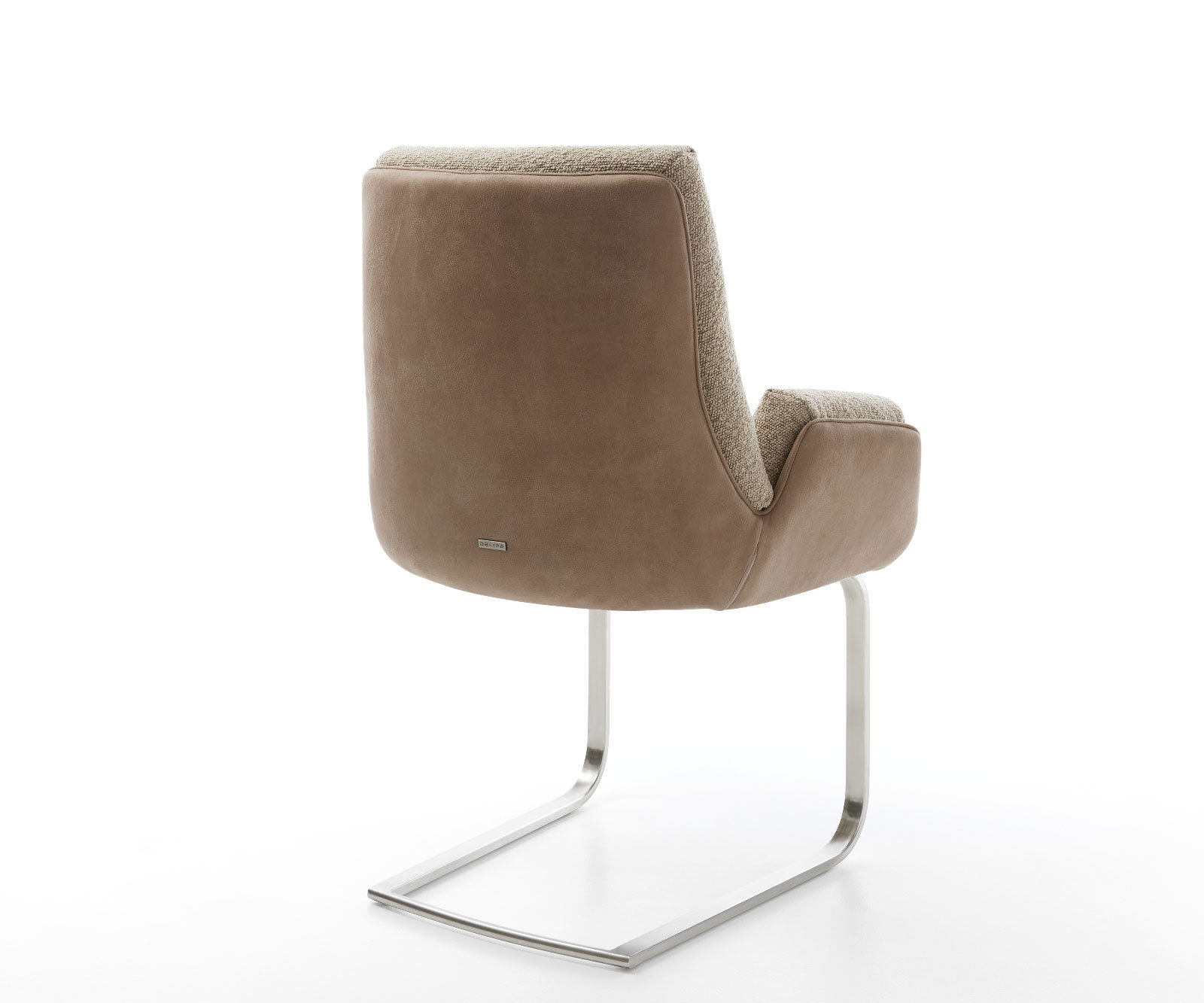 Étkezőszék Clea-Flex vegyes anyagok sötét bézs lapos rozsdamentes acél étkezőszék - Image 4