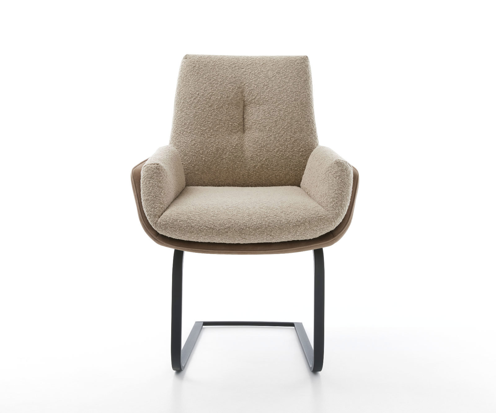 Étkezőszék Clea-Flex vegyes anyagok sötét bézs étkezőszék lapos fekete - Image 2