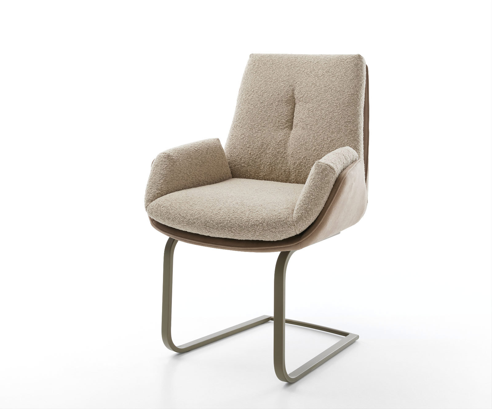 Étkezőszék Clea-Flex vegyes anyagok sötét bézs étkezőszék lapos titán effekt felület