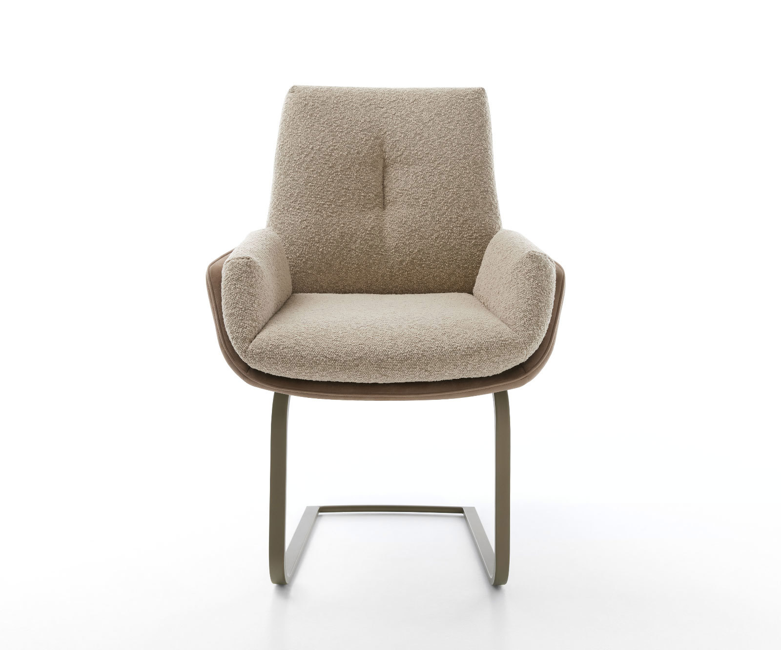 Étkezőszék Clea-Flex vegyes anyagok sötét bézs étkezőszék lapos titán effekt felület - Image 2