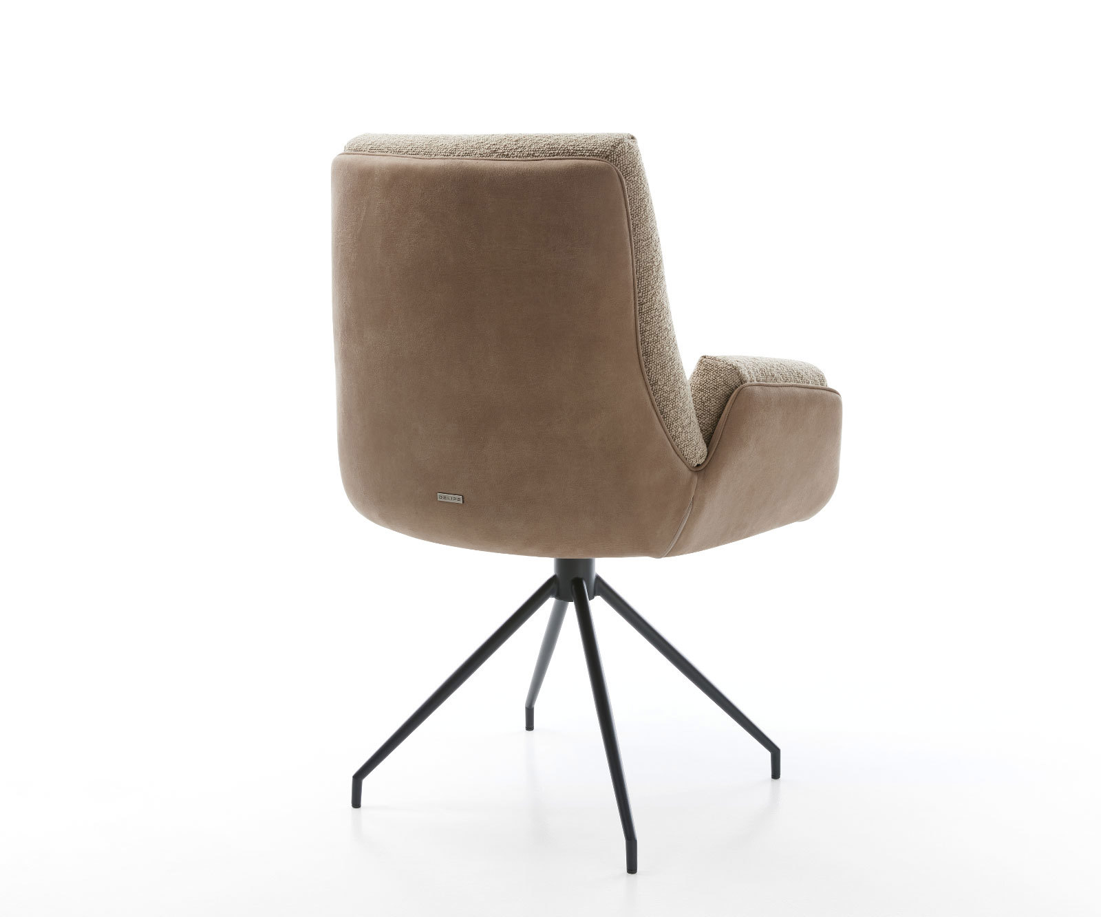 Étkezőszék Clea-Flex vegyes anyagok sötét bézs kereszt láb kúpos fekete 180° forgatható - Image 4