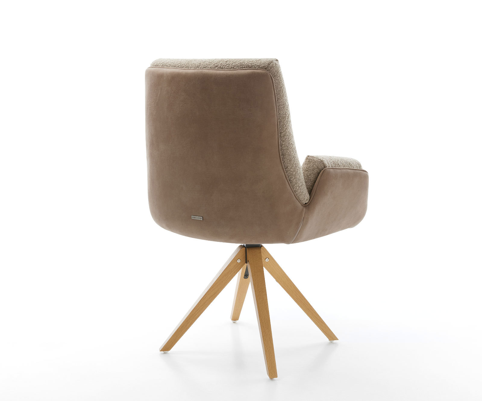 Étkezőszék Clea-Flex vegyes anyagok sötét bézs fa láb szögletes természetes 180° forgatható - Image 4