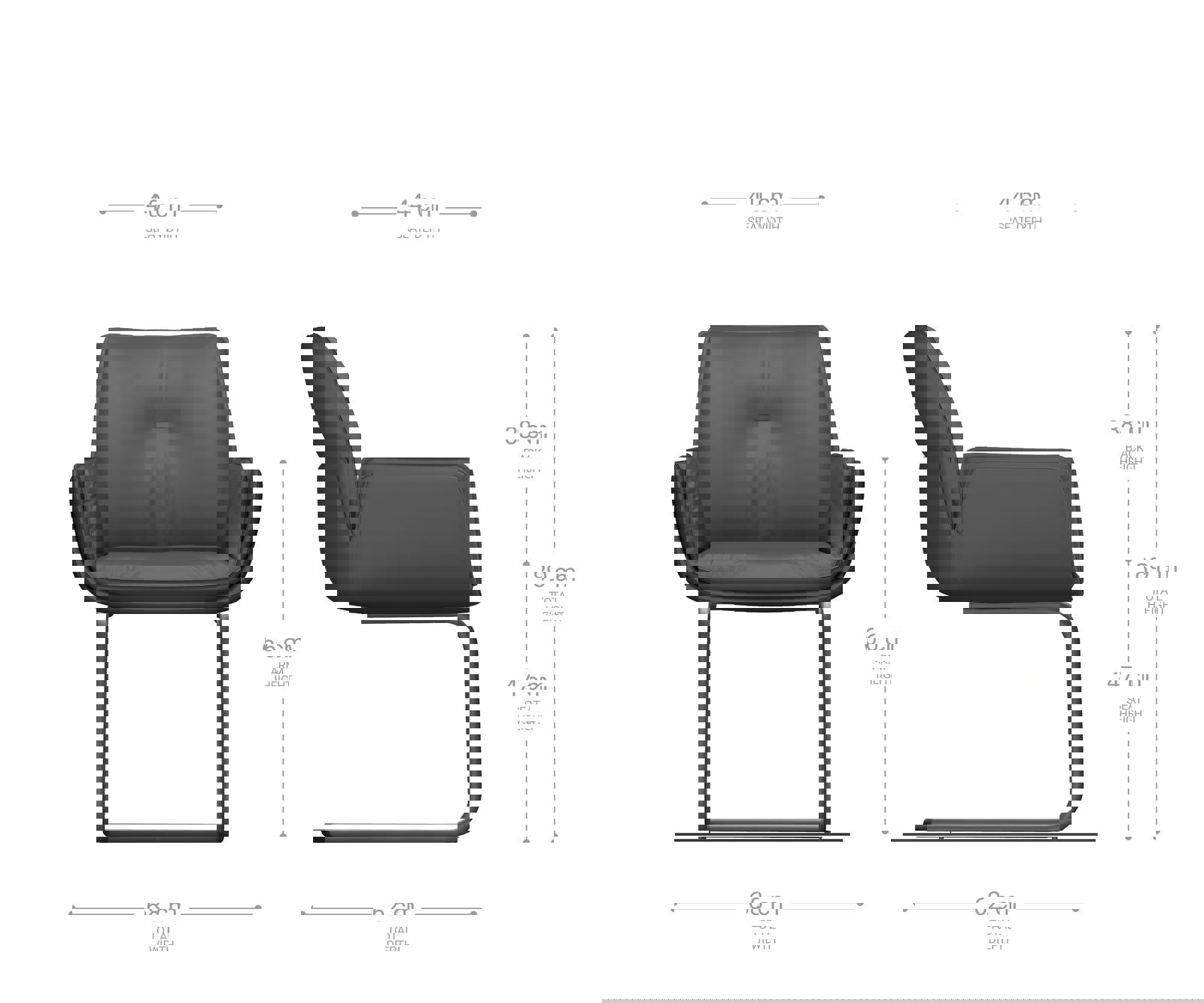 Étkezőszék Nela-Flex vegyes anyagok sötét bézs kerek rozsdamentes acél étkezőszék - Image 6