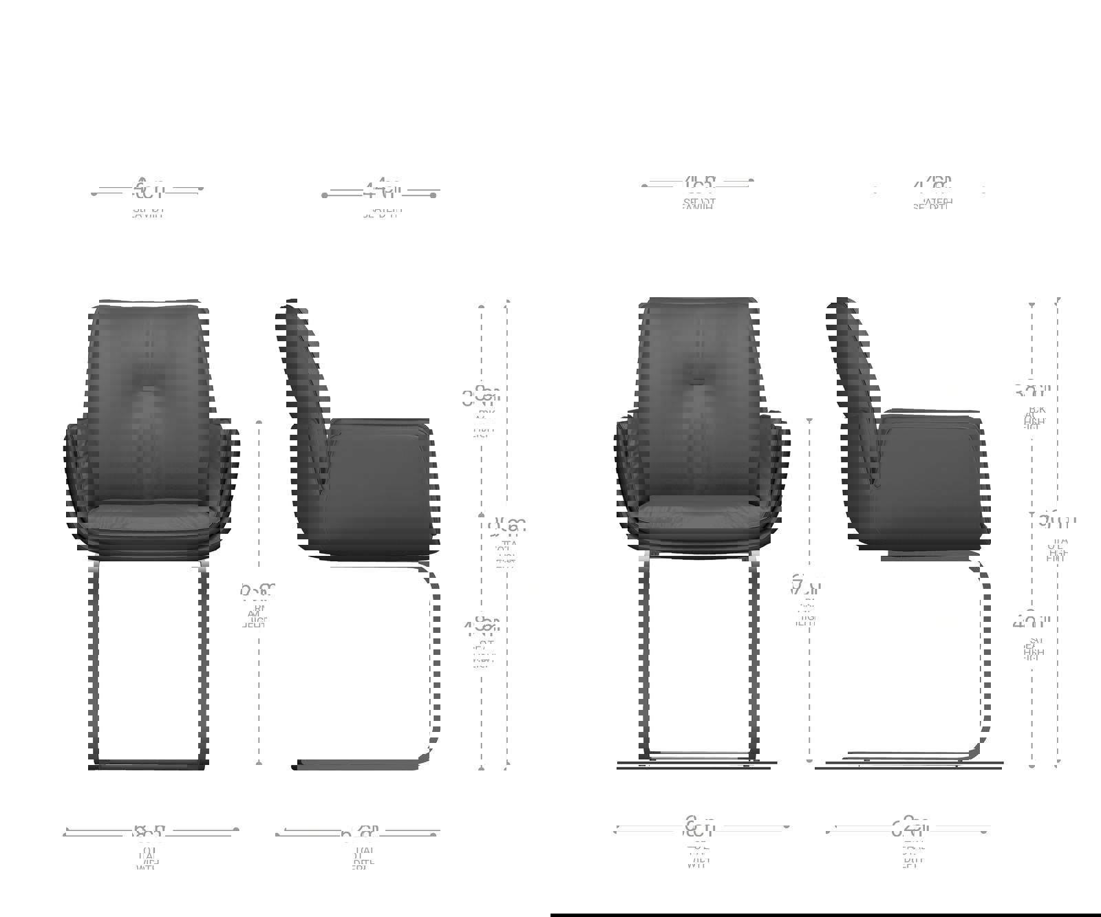 Étkezőszék Nela-Flex vegyes anyagok sötét bézs lapos rozsdamentes acél étkezőszék - Image 6