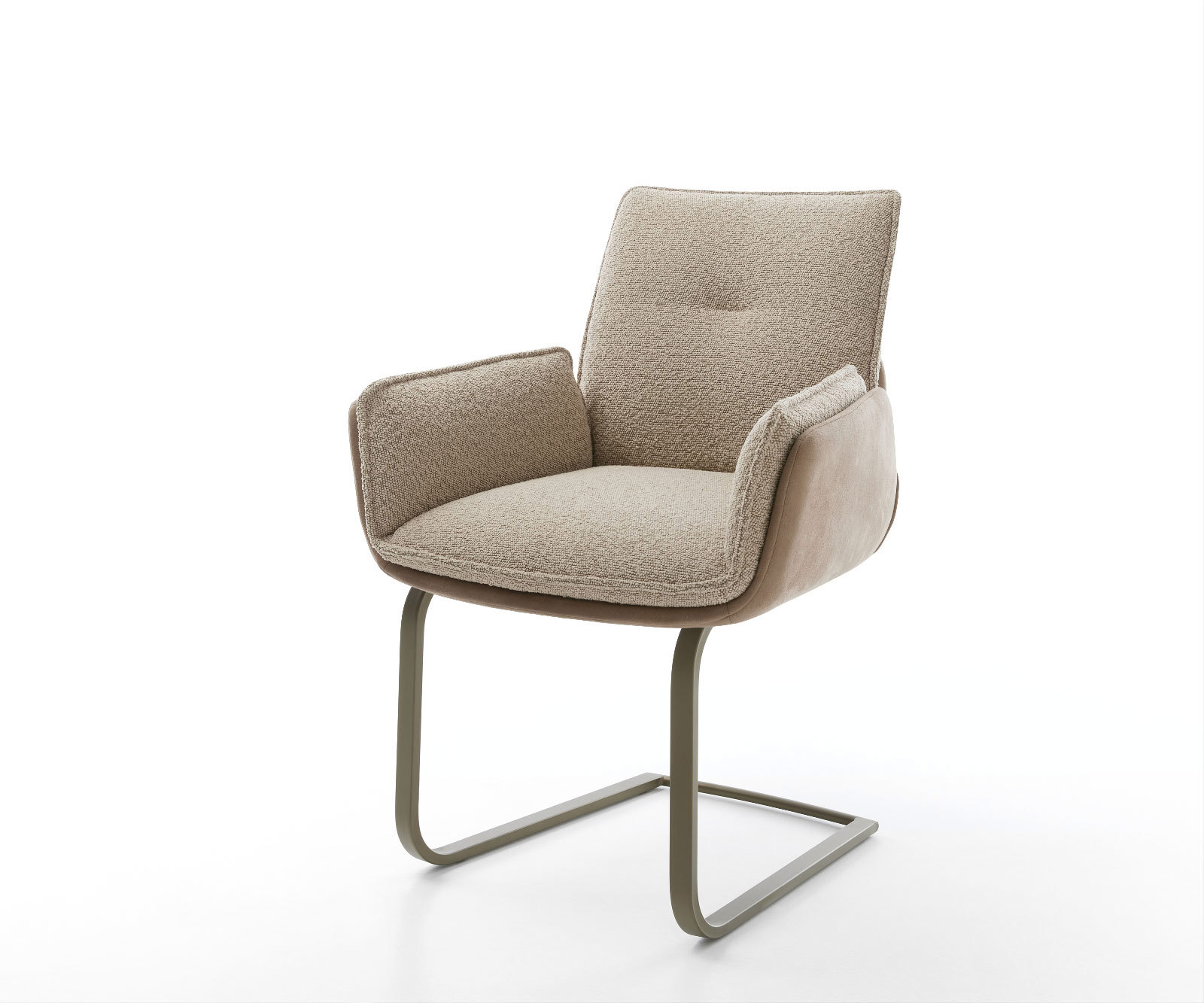 Étkezőszék Nela-Flex vegyes anyagok sötét bézs étkezőszék lapos titán effekt felület