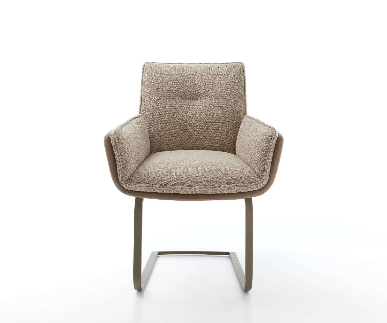 Étkezőszék Nela-Flex vegyes anyagok sötét bézs étkezőszék lapos titán effekt felület - Image 2