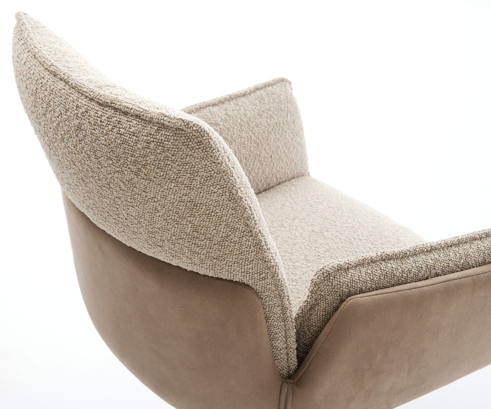 Étkezőszék Nela-Flex vegyes anyagok sötét bézs étkezőszék lapos titán effekt felület - Image 4