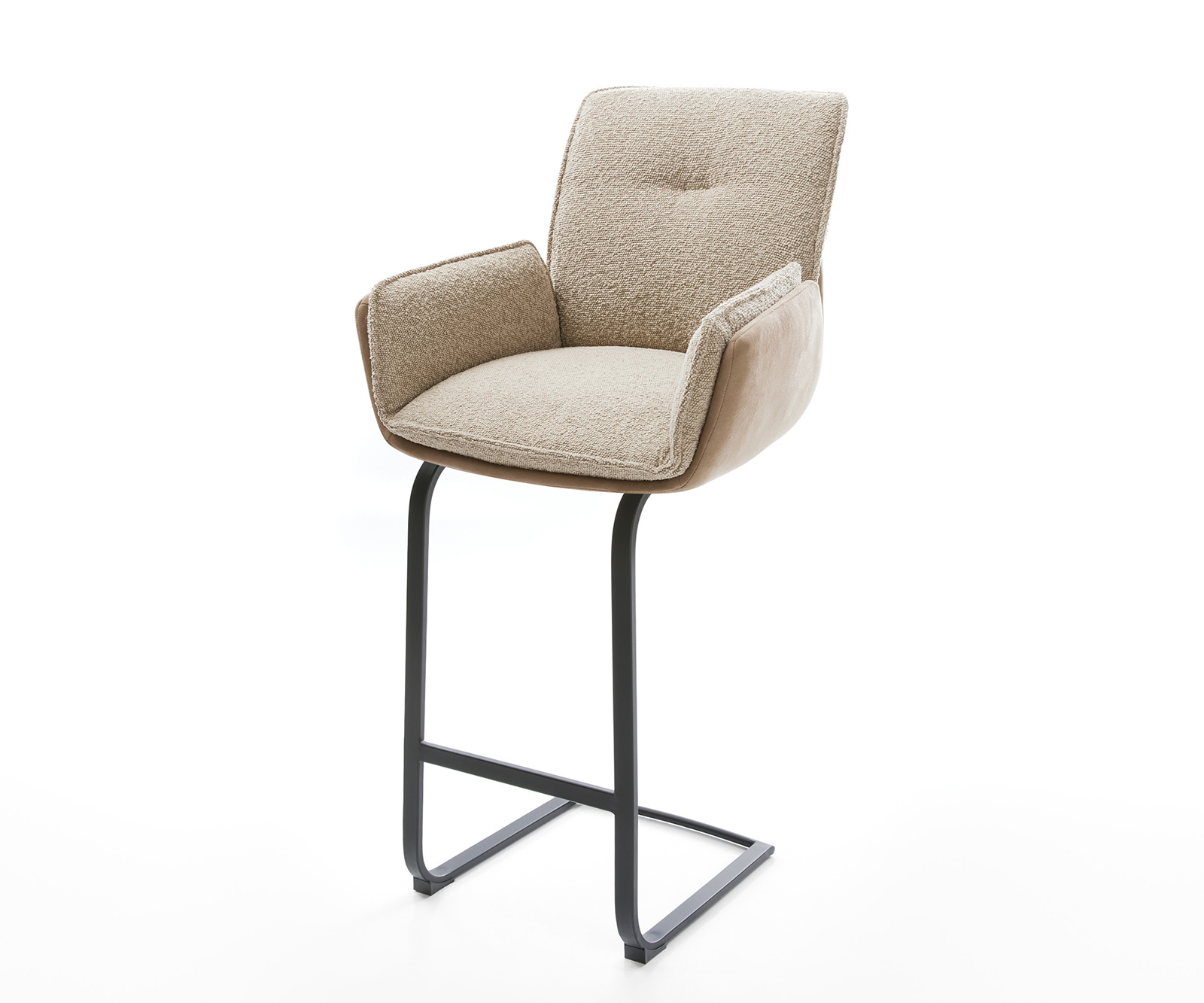 Bárszék Nela-Flex vegyes anyagok sötét bézs étkezőszék lapos fém zsákrugós