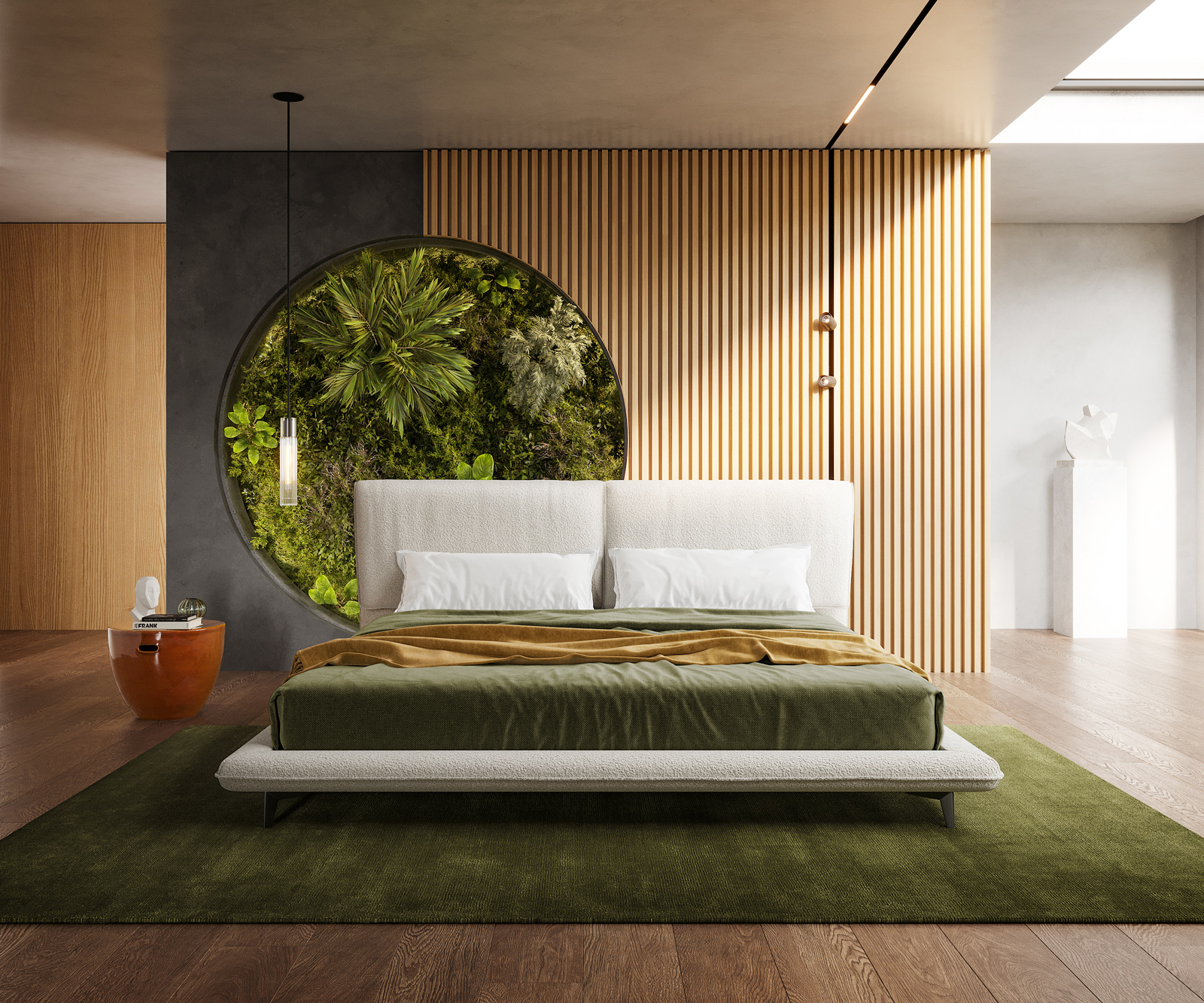 Kárpitozott ágy Cusino 180x200 cm bouclé krémfehér - Image 3