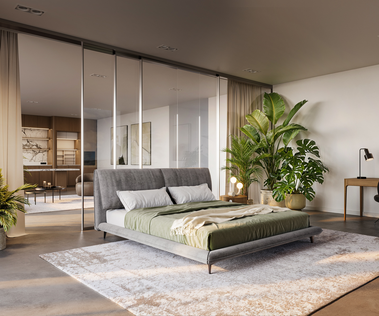 Kárpitozott ágy Cusino 180x200 cm mikroszálas szürke