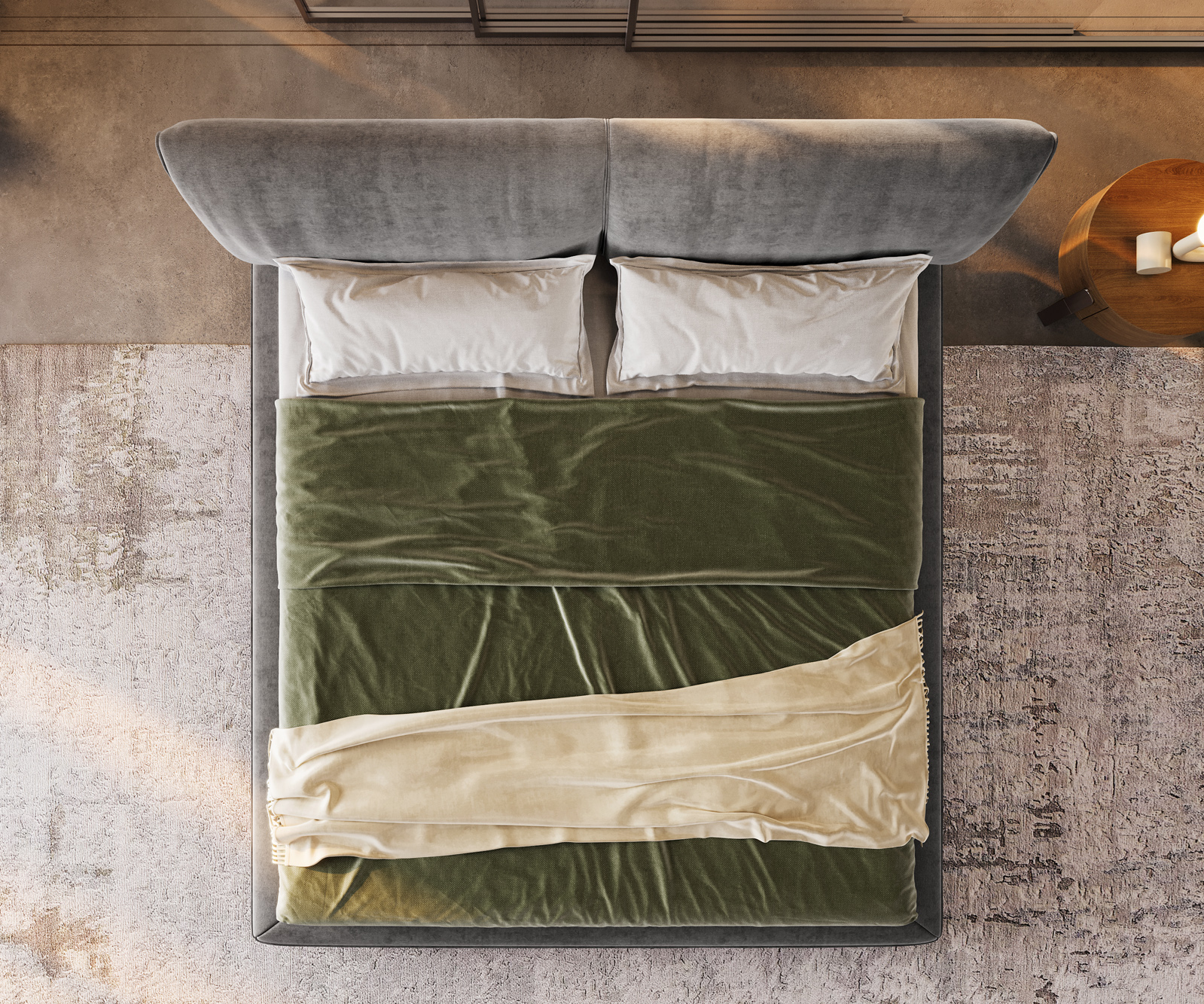 Kárpitozott ágy Cusino 180x200 cm mikroszálas szürke - Image 6