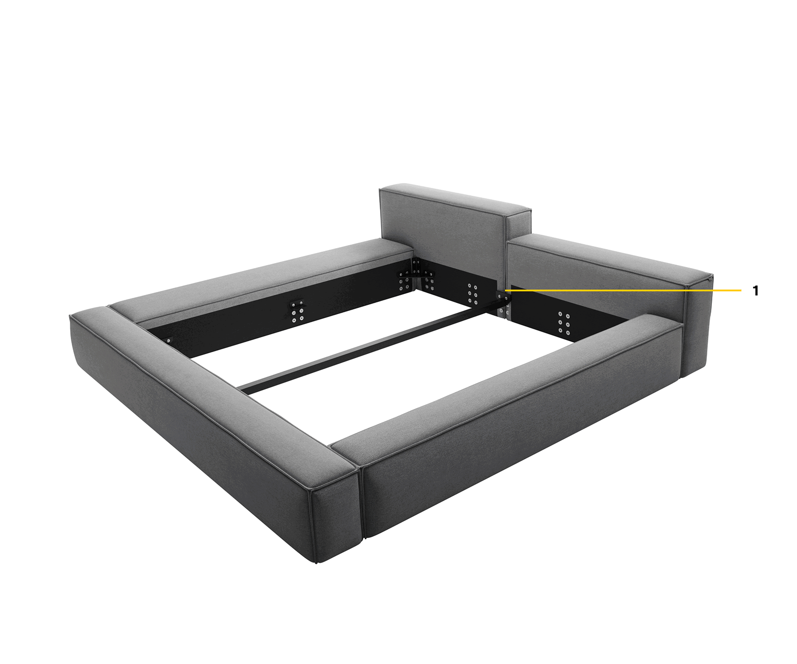 Kárpitozott ágy Kalinea 140x200 cm kordbársony bézs - Image 8