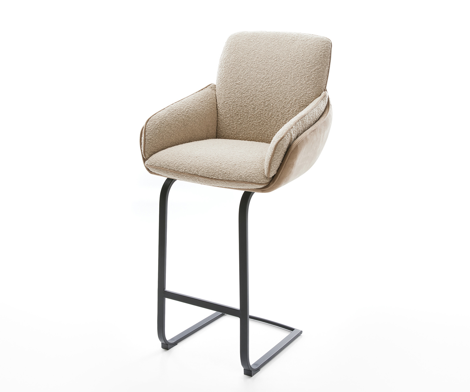 Bárszék Luan-Flex vegyes anyagok sötét bézs étkezőszék lapos fém zsákrugós