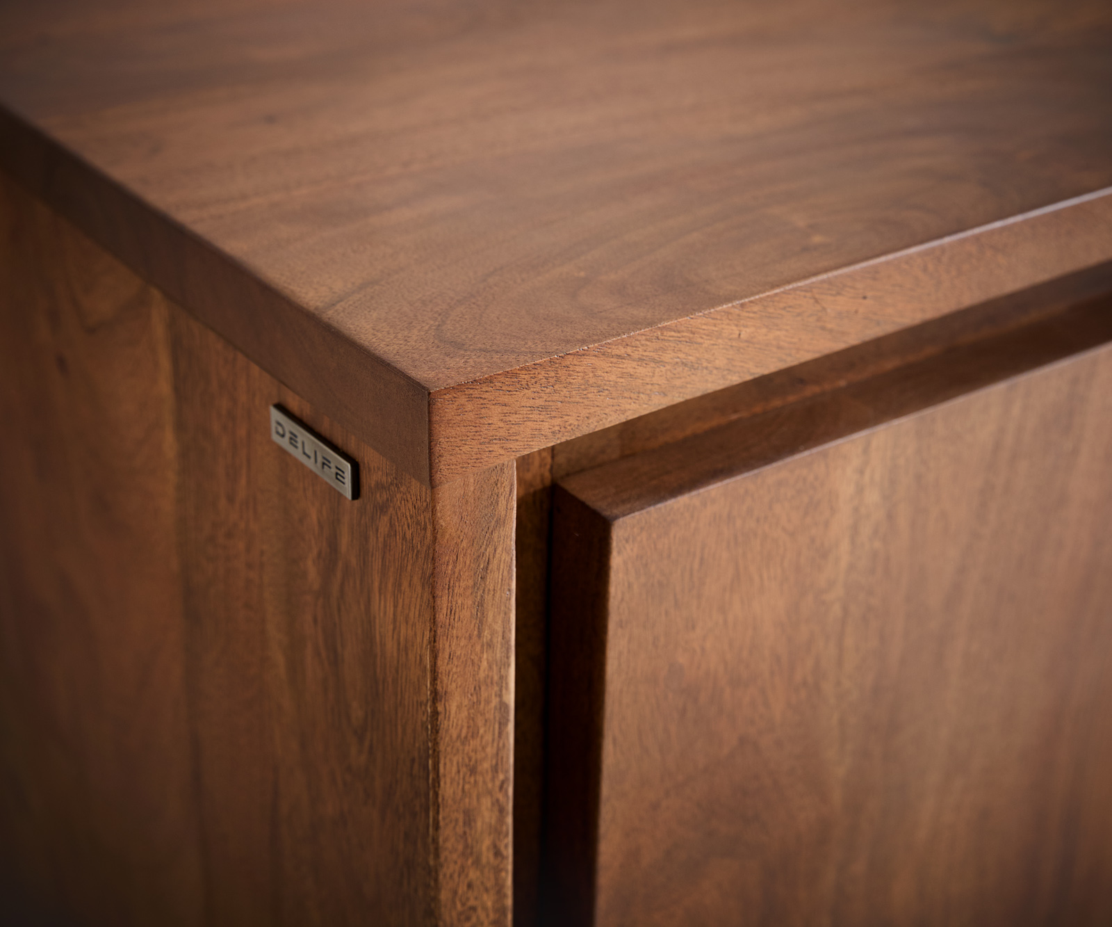 Komód Live-Edge 147 cm akác barna 3 fiók 2 ajtó - Image 6