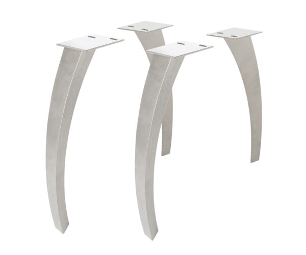 4 darab láb készlet Live-Edge fa pad fém ívelt 3,5x5 cm