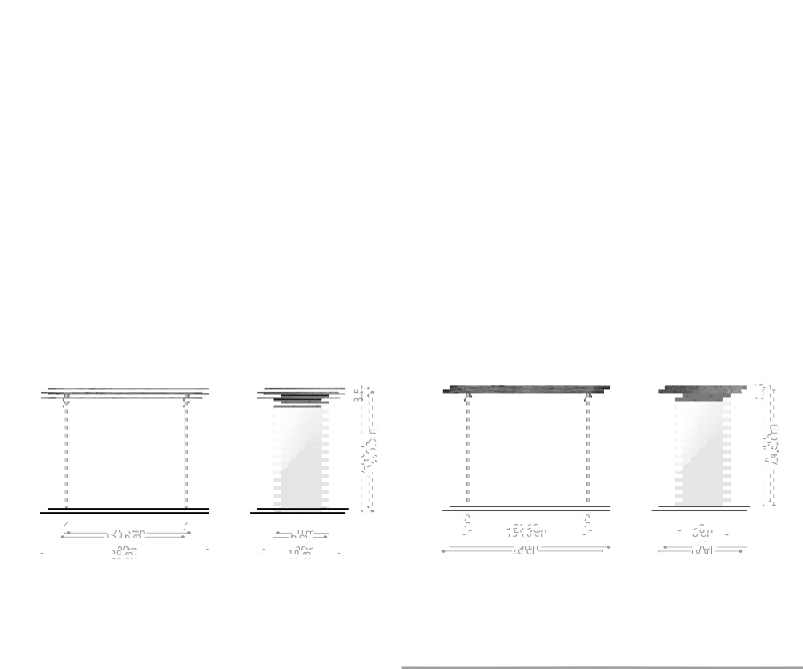 Étkezőasztal Edge 200x100 akác barna üveg Live-Edge - Image 8