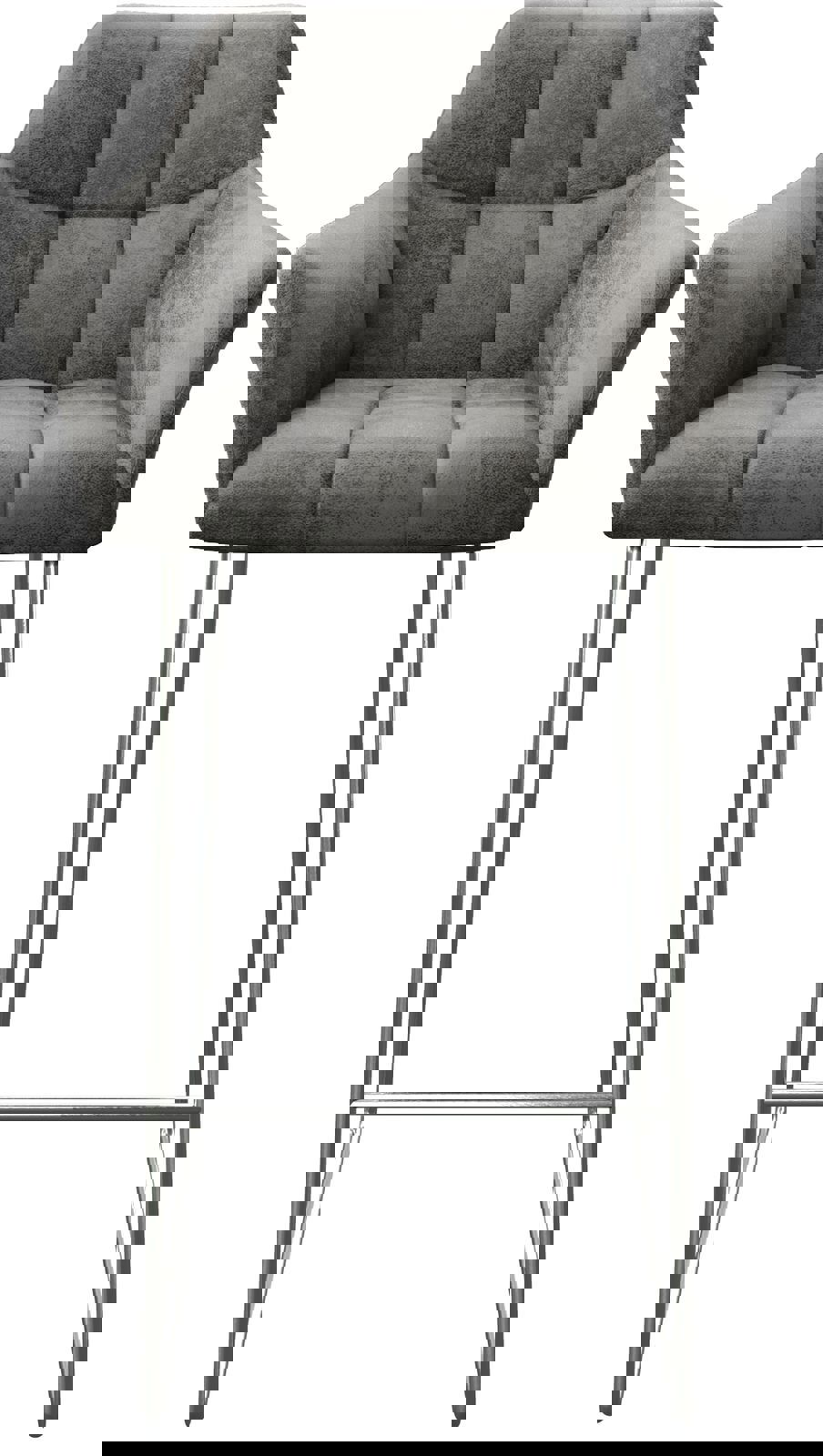 Bárszék Yulo-Flex vintage szürke vékony lábazat rozsdamentes acél - Image 4