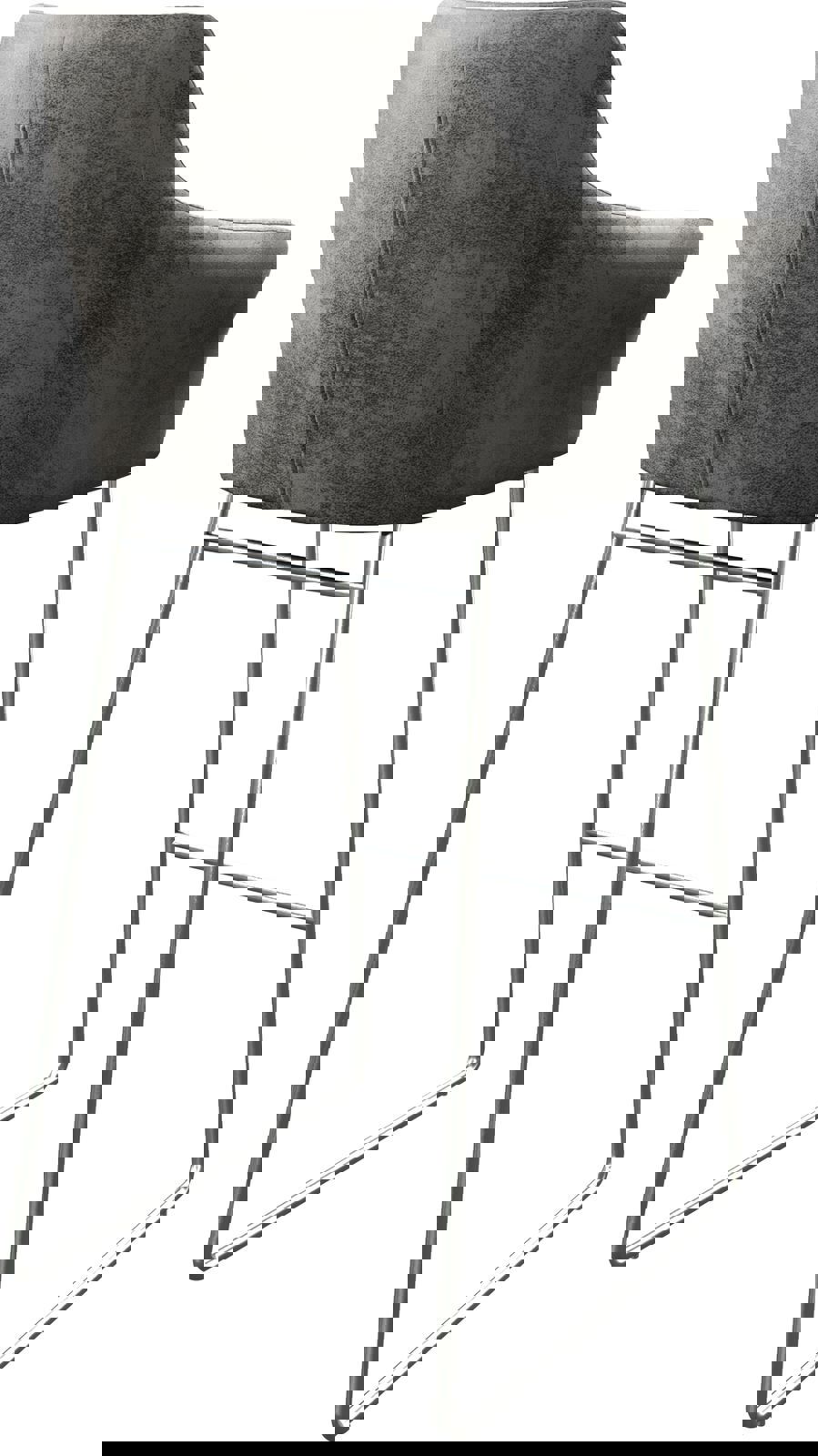 Bárszék Yulo-Flex vintage szürke vékony lábazat rozsdamentes acél - Image 5