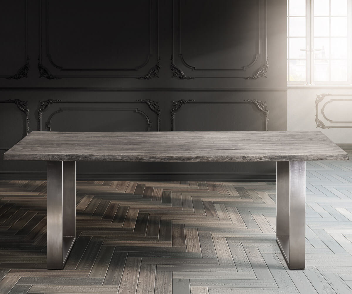 Asztallap Edge 220x100 cm XL akác platina Live-Edge - Image 5