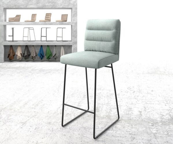 Bárszék Pela-Flex csíkos mentol vékony fém lábazat