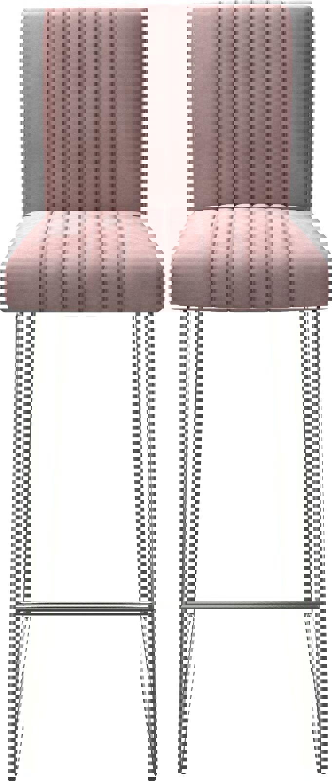 Bárszék Luiga-Flex bársony rózsaszín vékony fém láb - Image 4