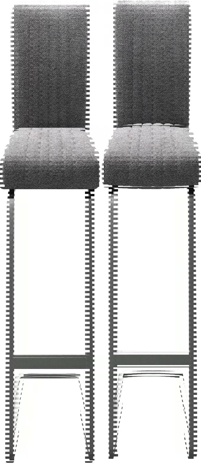 Bárszék Luiga-Flex világosszürke strukturált szövet étkezőszék lapos rozsdamentes acél - Image 4