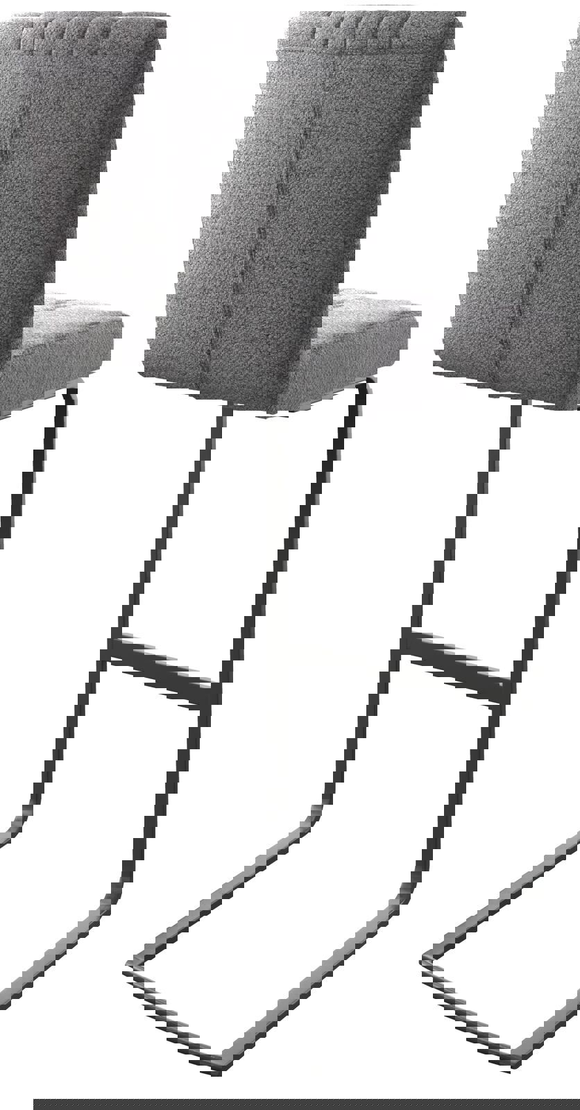 Bárszék Luiga-Flex világosszürke mikroszálas étkezőszék lapos fém - Image 5