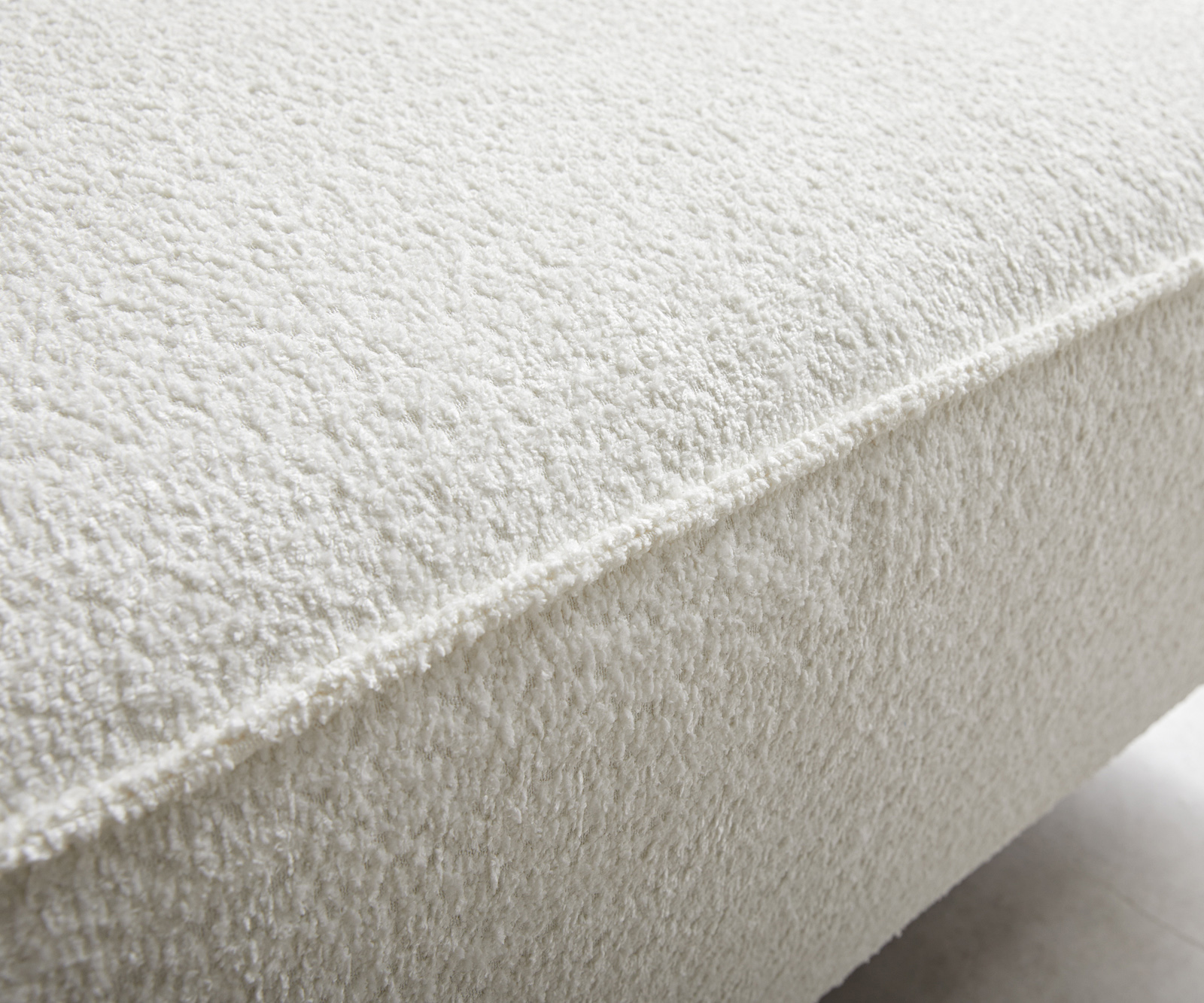"U alakú kanapé Sirpio 300x200 cm bouclé krémfehér rekamié változtatható puffal" - Image 5