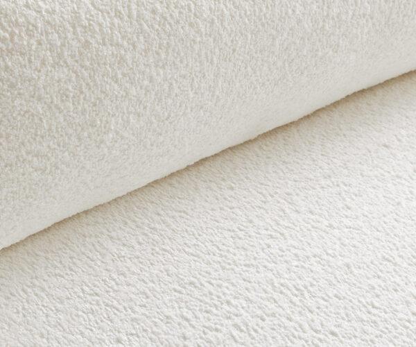 "U alakú kanapé Sirpio 300x200 cm bouclé krémfehér rekamié változtatható puffal" - Image 3