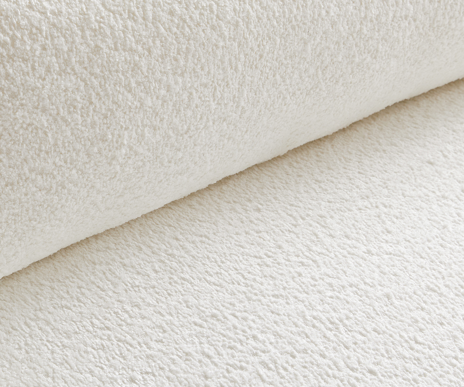 "U alakú kanapé Sirpio 300x200 cm bouclé krémfehér rekamié változtatható puffal" - Image 3