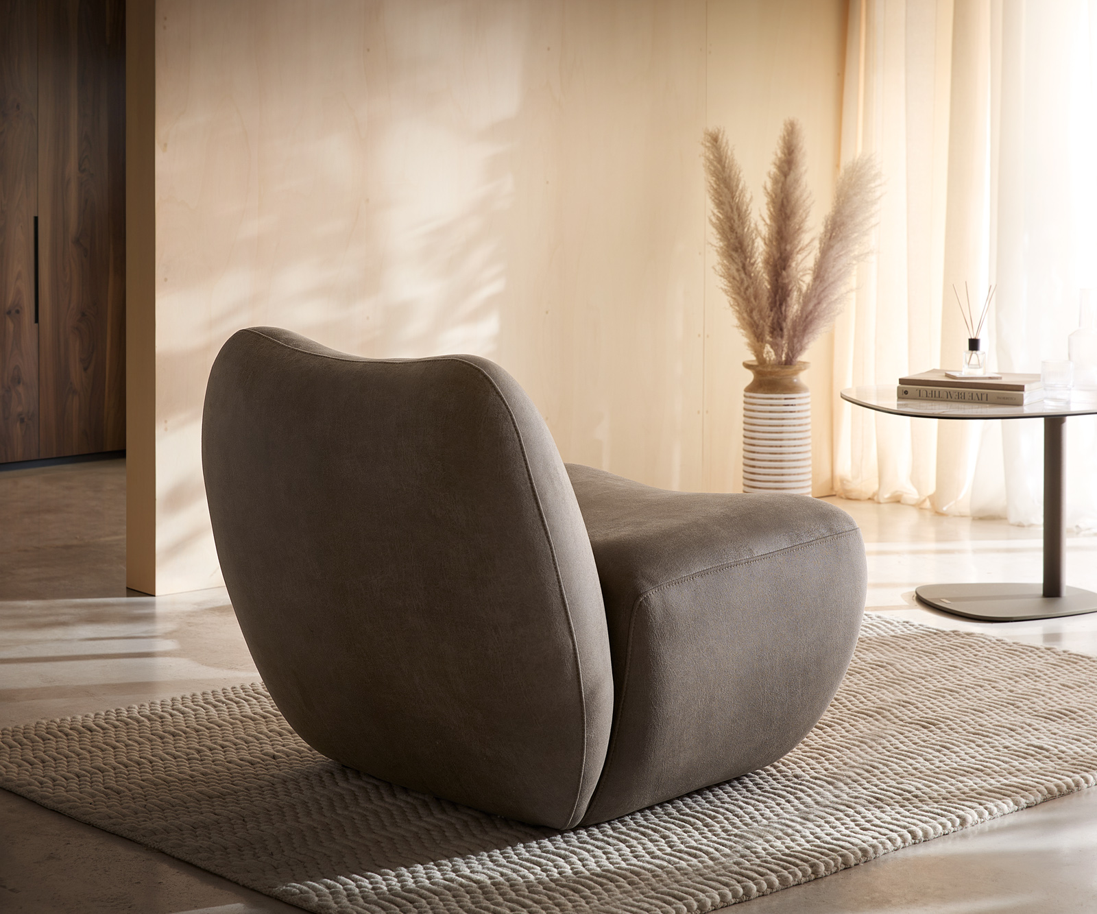 Lounge fotel Zena 75x85 cm taupe vintage - Image 4