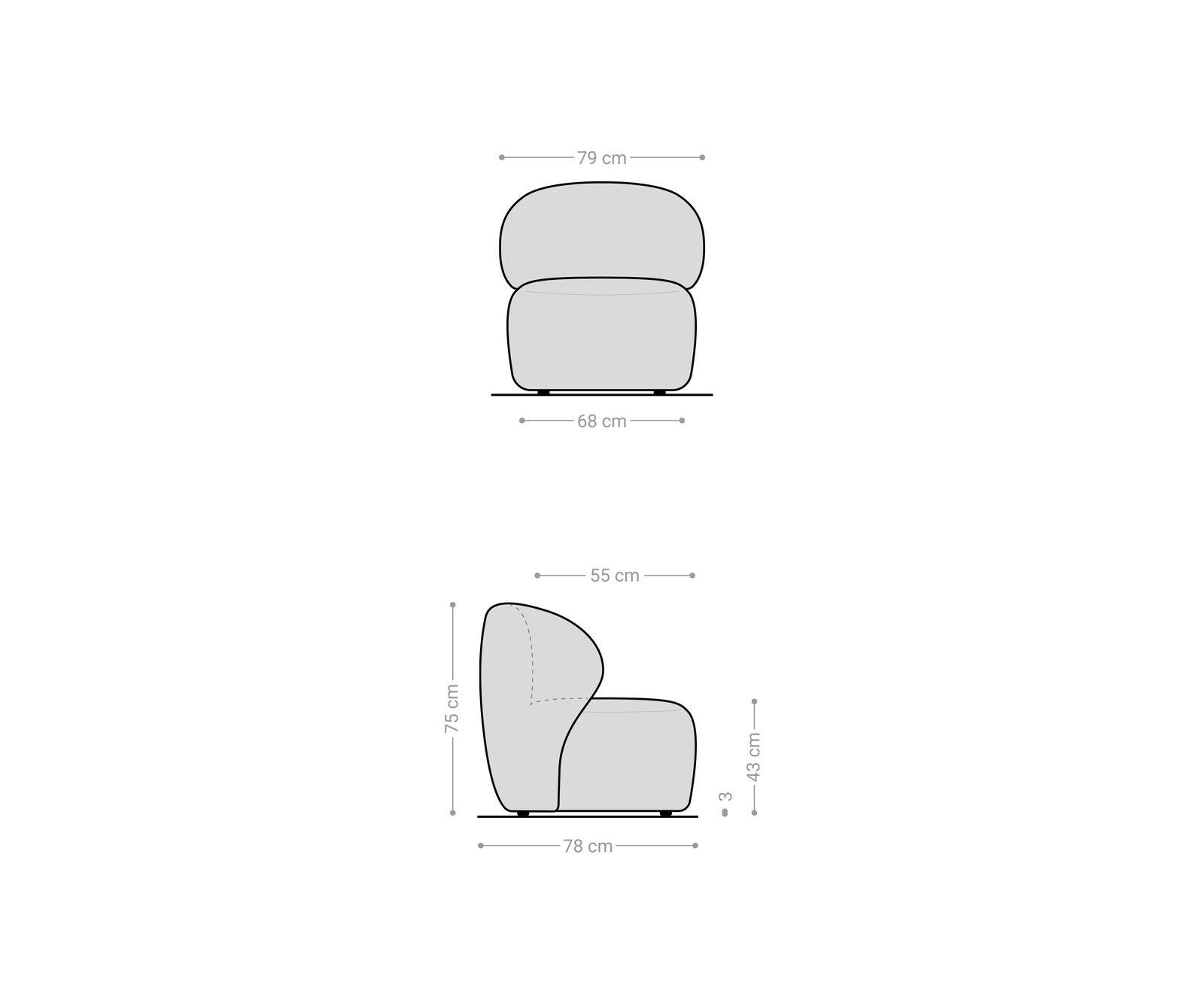 Lounge fotel Pulo 80x80 cm mikroszálas bézs vintage - Image 7