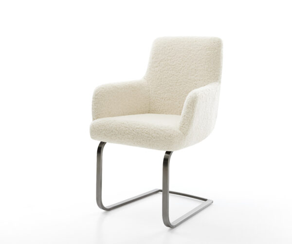 Étkezőszék Heira-Flex karfás mikroszálas bézs étkezőszék lapos antracit zsákrugós