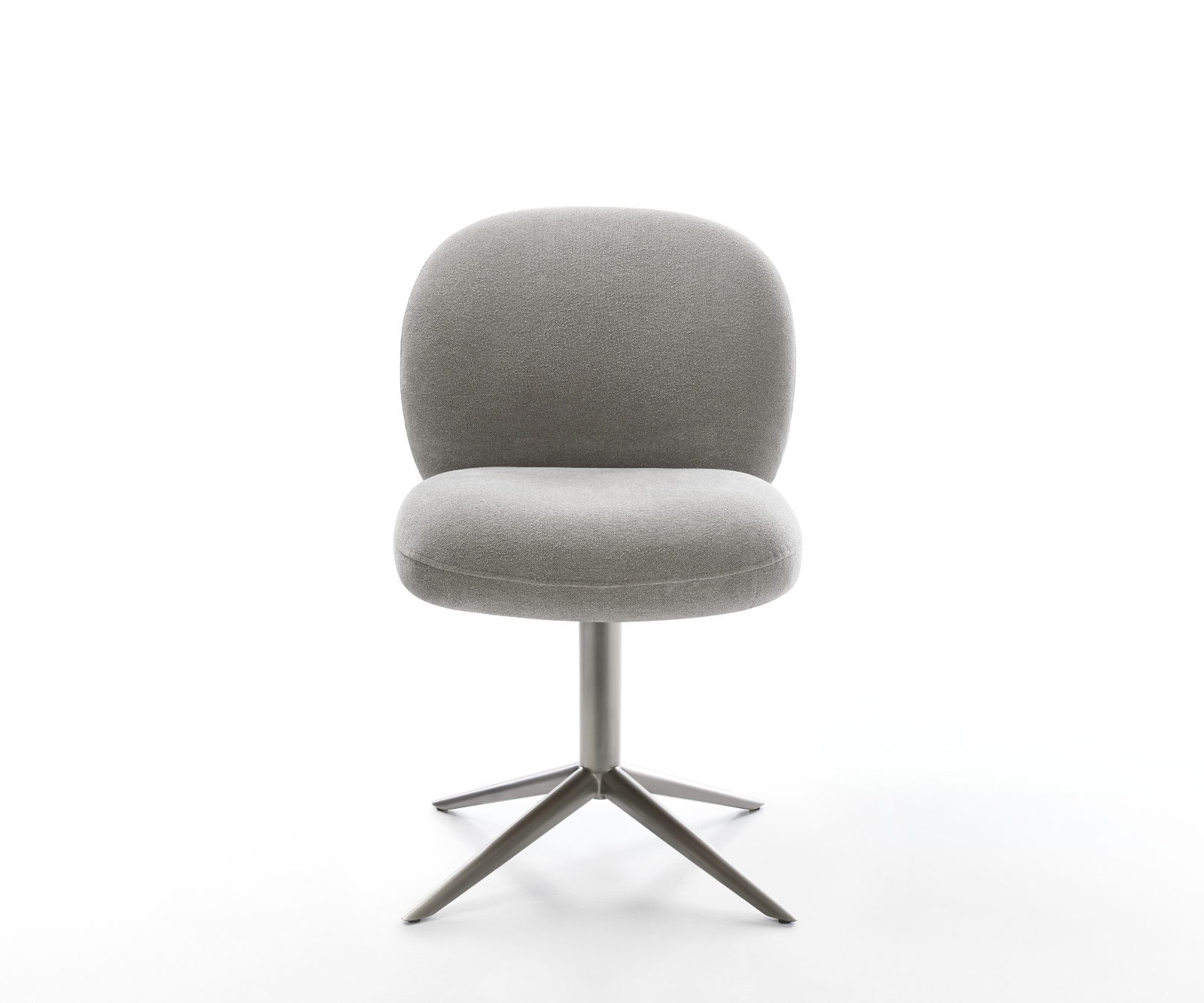 Étkezőszék Nube-Flex strukturált szövet puha szürke kereszt láb grafit 360° forgatható billenő zsákrugó - Image 2