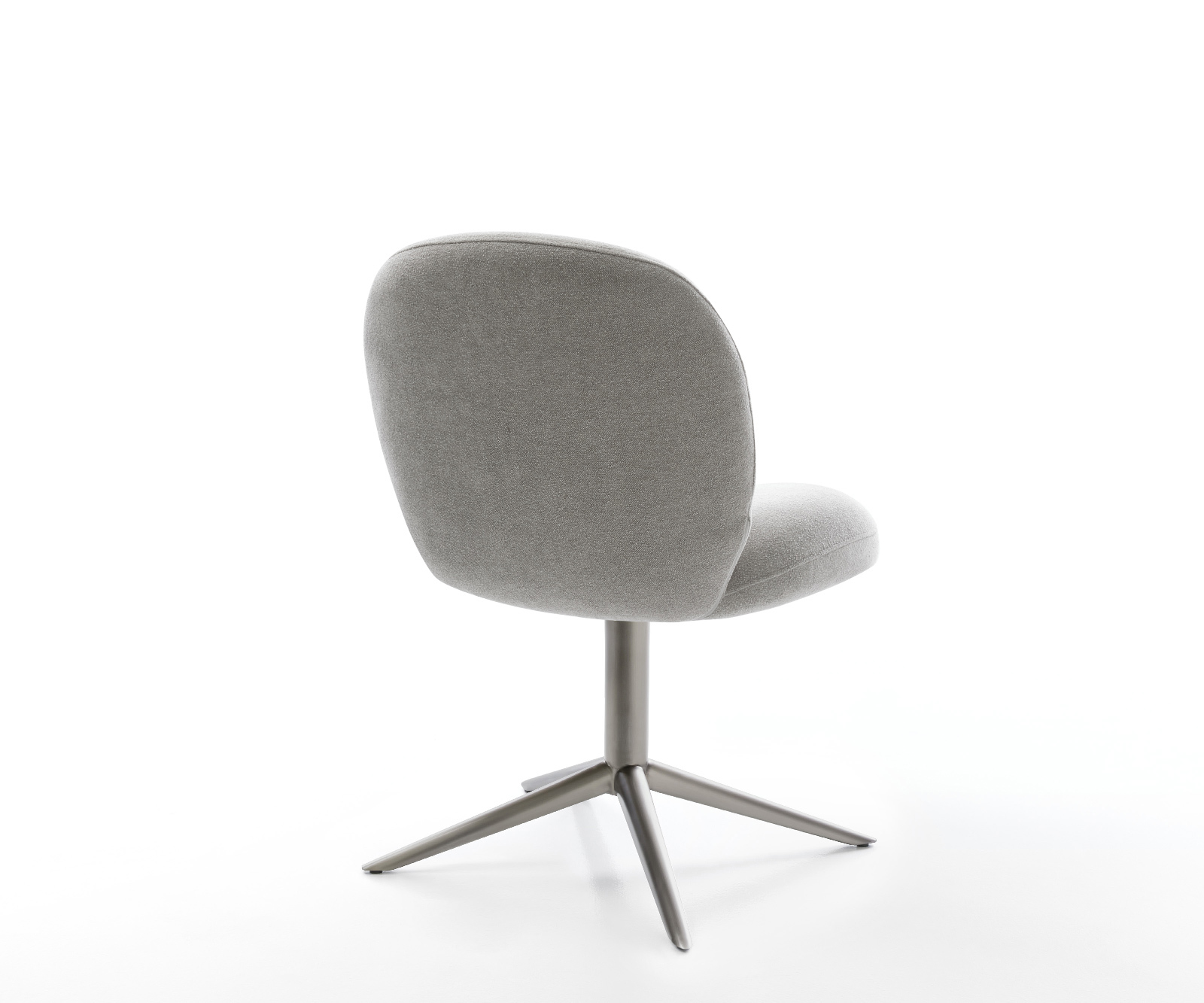 Étkezőszék Nube-Flex strukturált szövet puha szürke kereszt láb grafit 360° forgatható billenő zsákrugó - Image 5