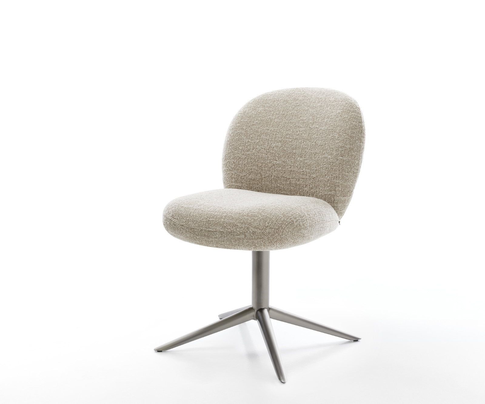 Étkezőszék Nube-Flex szövött szövet puha bézs kereszt láb grafit 360° forgatható billenő zsákrugó