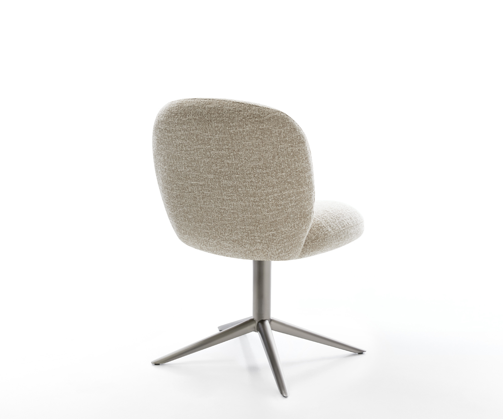 Étkezőszék Nube-Flex szövött szövet puha bézs kereszt láb grafit 360° forgatható billenő zsákrugó - Image 5