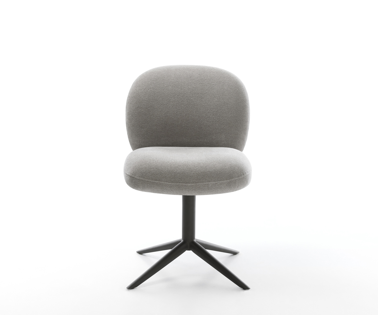 Étkezőszék Nube-Flex strukturált szövet puha szürke fekete kereszt láb 360° forgatható billenő zsákrugó - Image 2