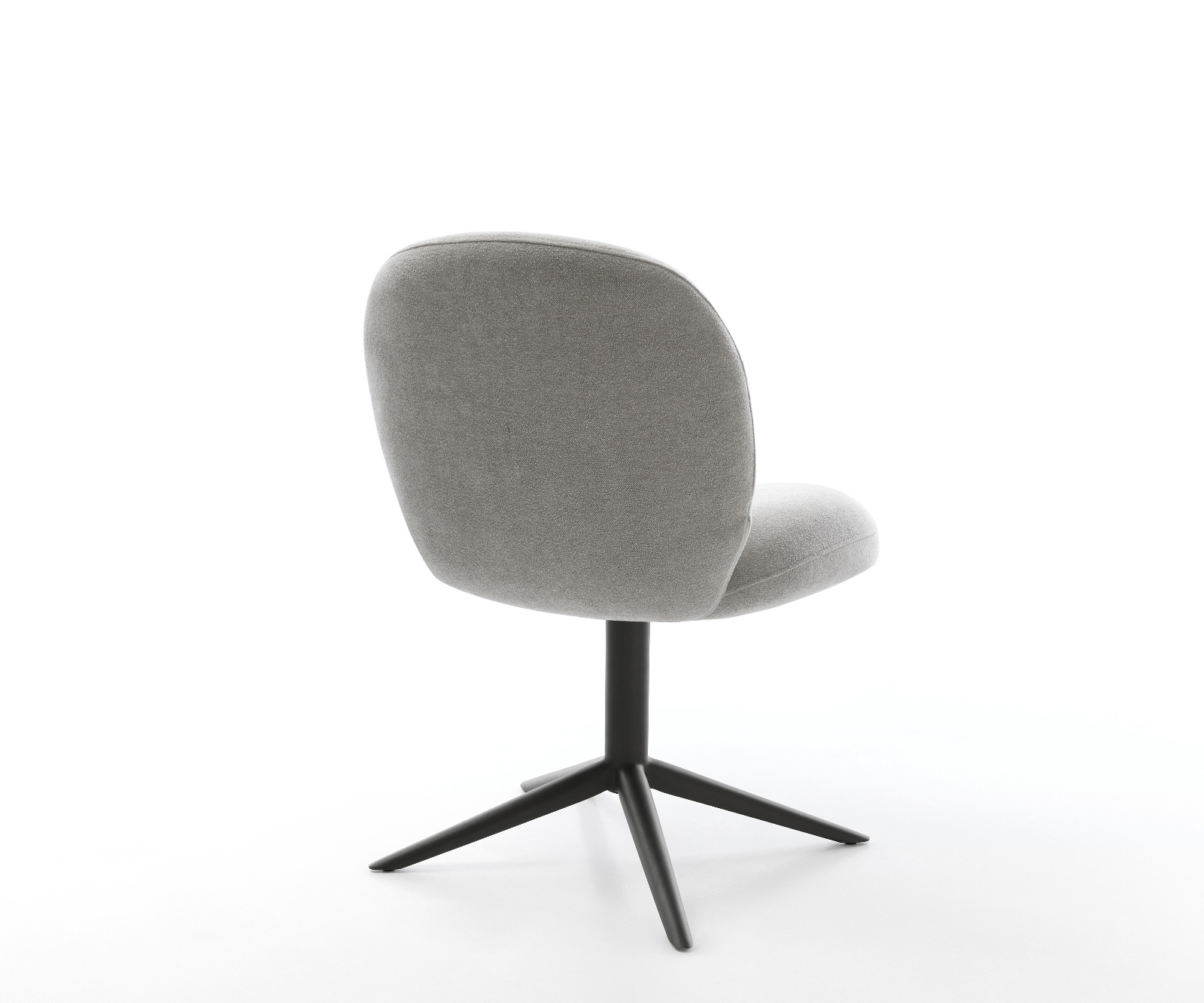 Étkezőszék Nube-Flex strukturált szövet puha szürke fekete kereszt láb 360° forgatható billenő zsákrugó - Image 5