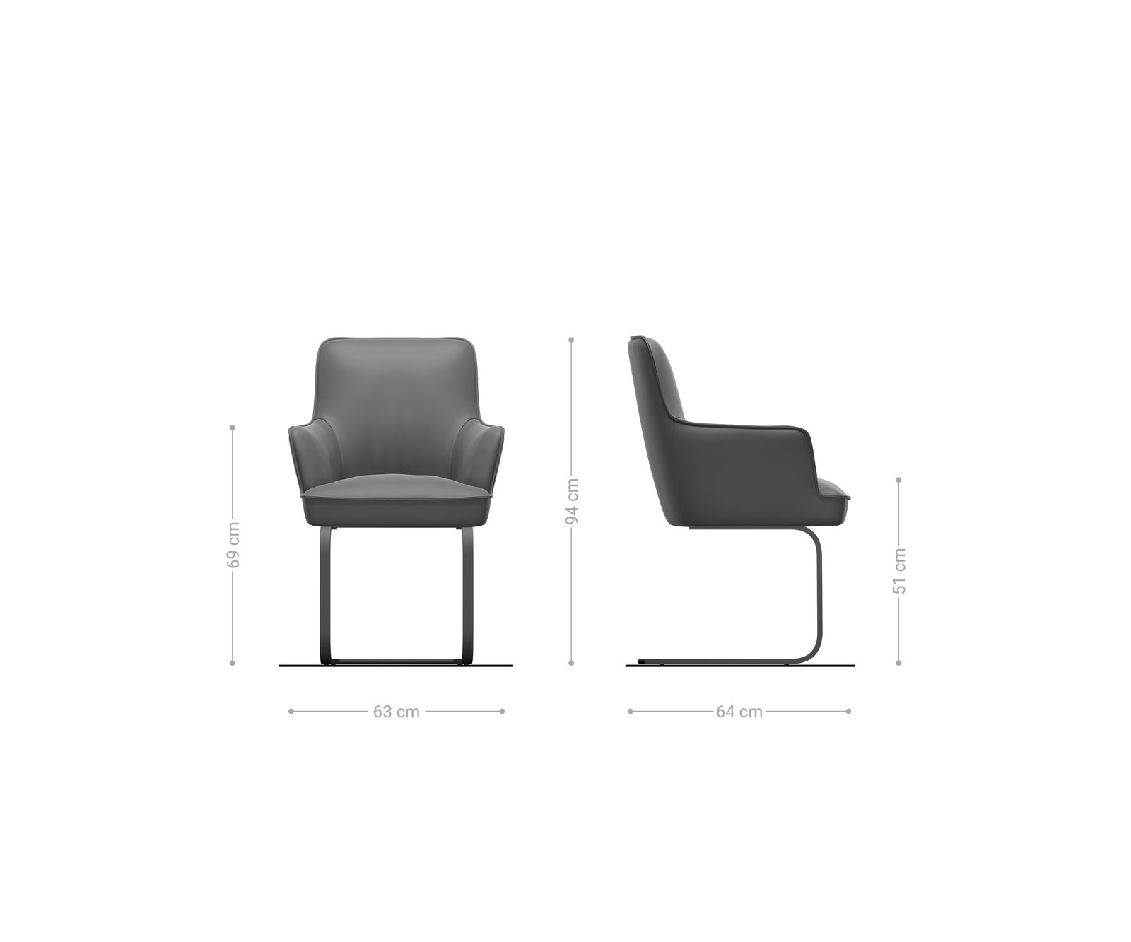 Étkezőszék Heira-Flex karfás mikroszálas bézs étkezőszék lapos fehér zsákrugós - Image 6