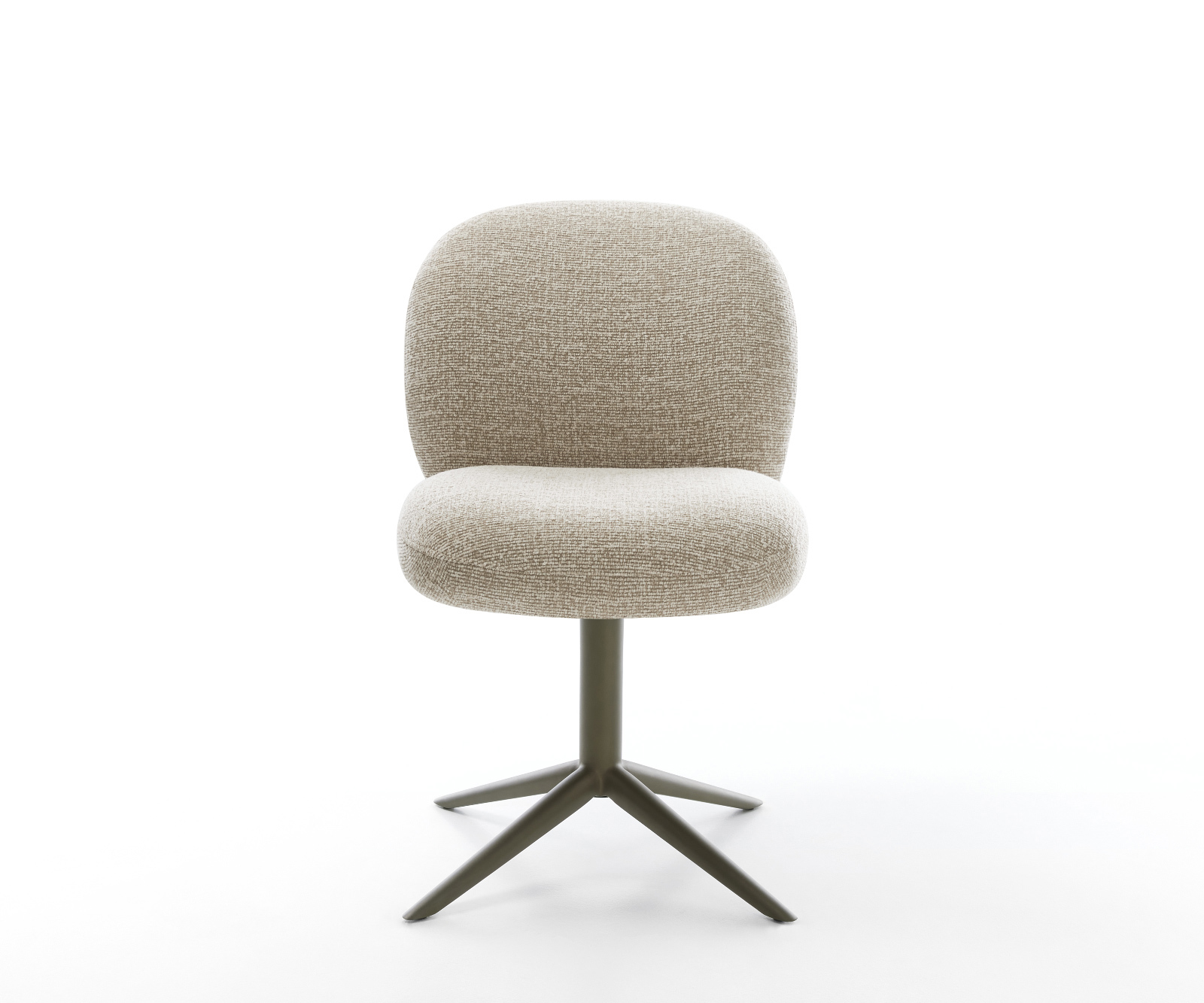 Étkezőszék Nube-Flex szövött szövet puha bézs kereszt láb titánszínű hatvan fokban forgatható billenő zsákrugós - Image 2