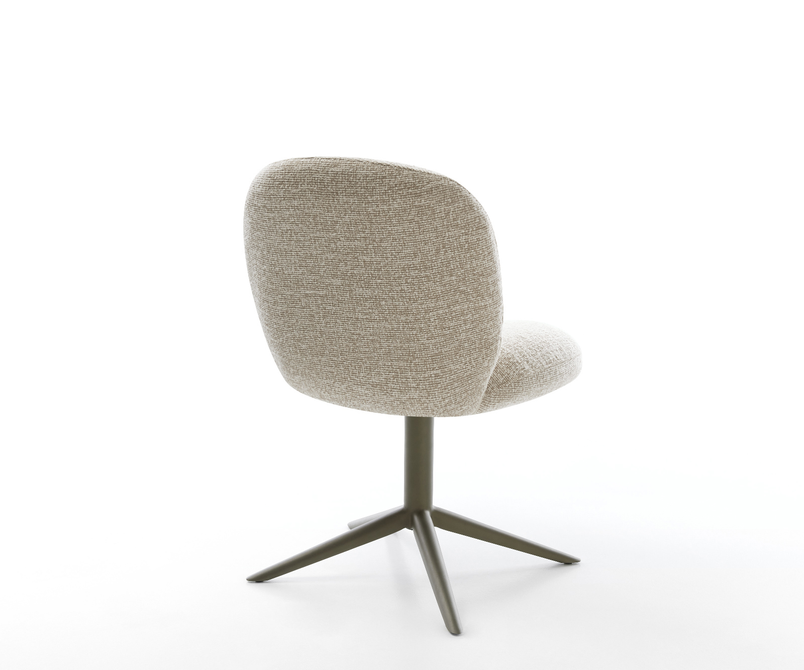 Étkezőszék Nube-Flex szövött szövet puha bézs kereszt láb titánszínű hatvan fokban forgatható billenő zsákrugós - Image 5