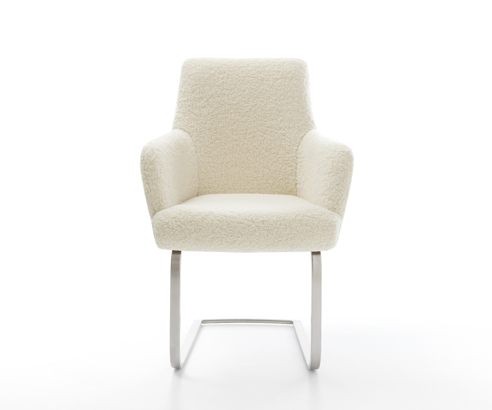 Étkezőszék Heira-Flex karfás mikroszálas bézs étkezőszék lapos rozsdamentes acél zsákrugós - Image 2